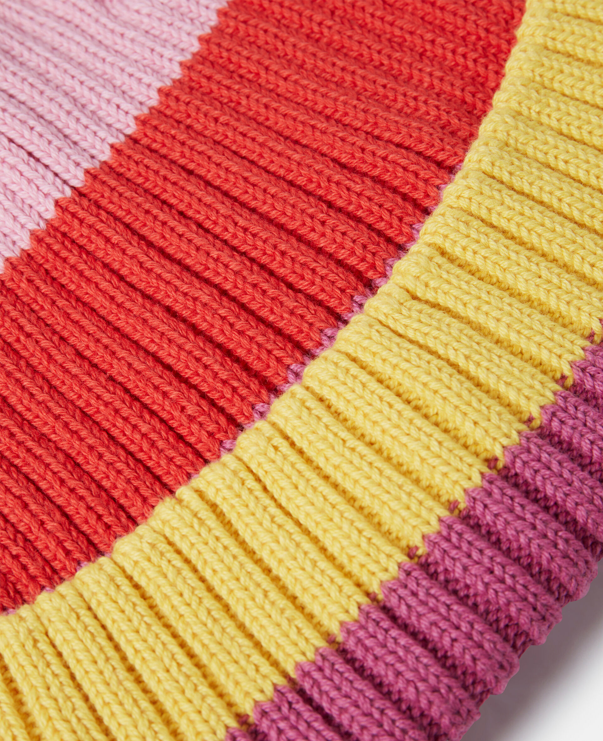 Striped Beanie Hat-Red-large Striped Beanie Hat-Red-large image number 2