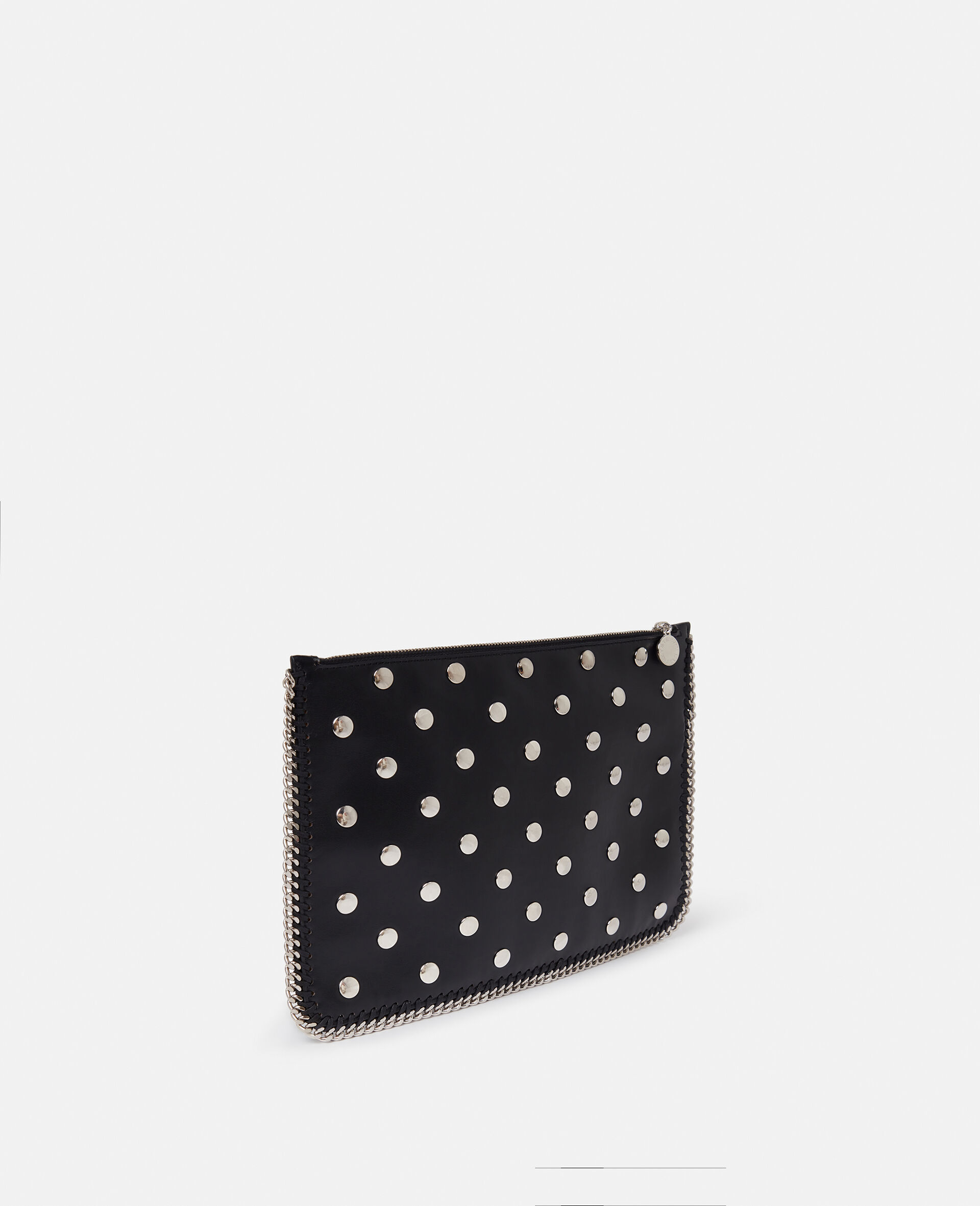 Falabella Studded Zip Pouch-Black-large image number 2