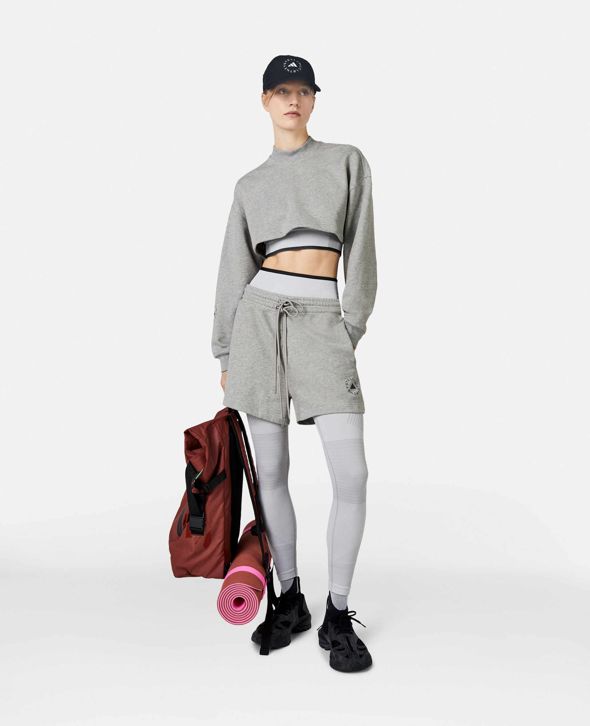 TrueCasuals Terry Shorts-Grey-large image number 1