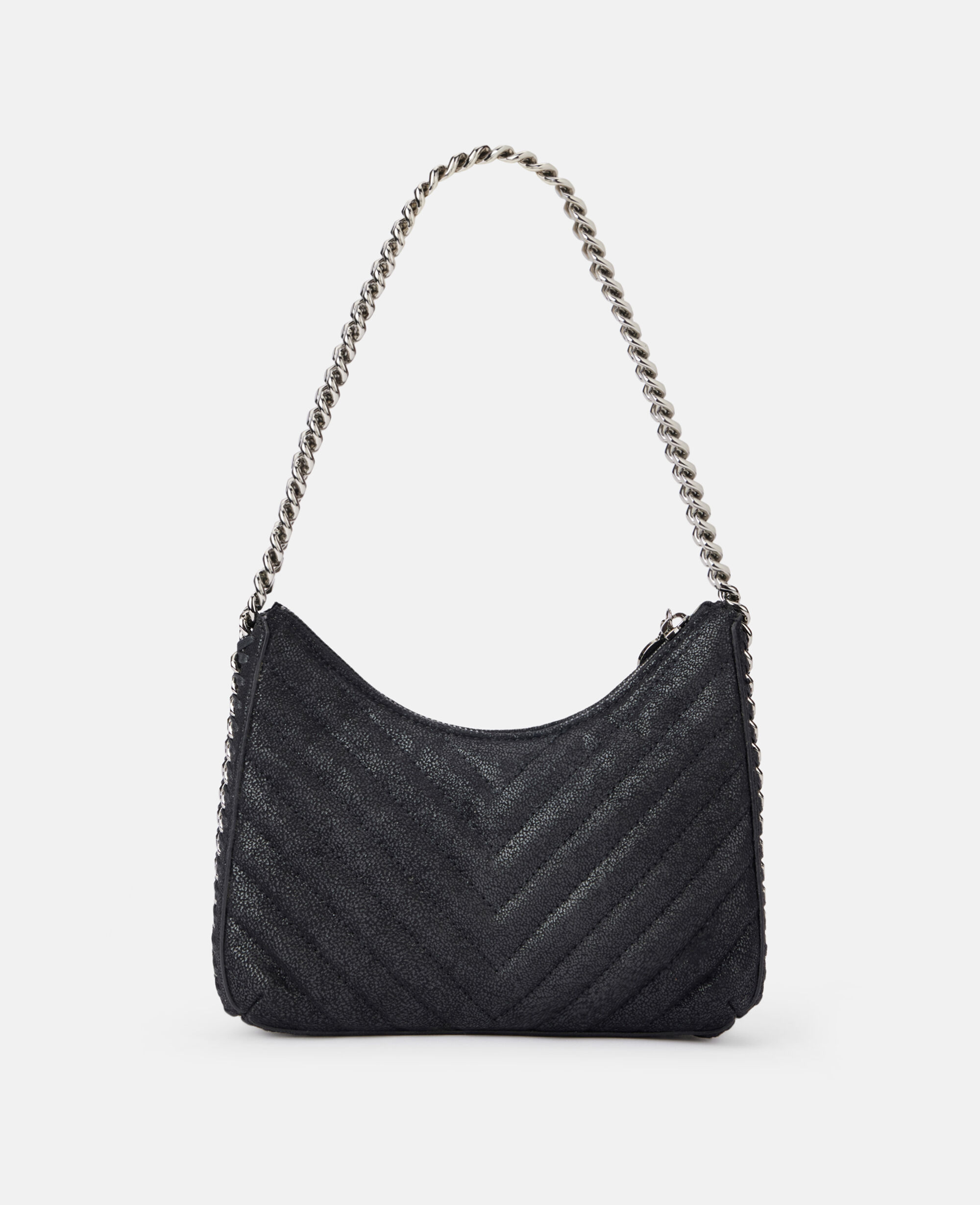 Women BLACK Quilted Zipped Falabella Mini Bag | Stella