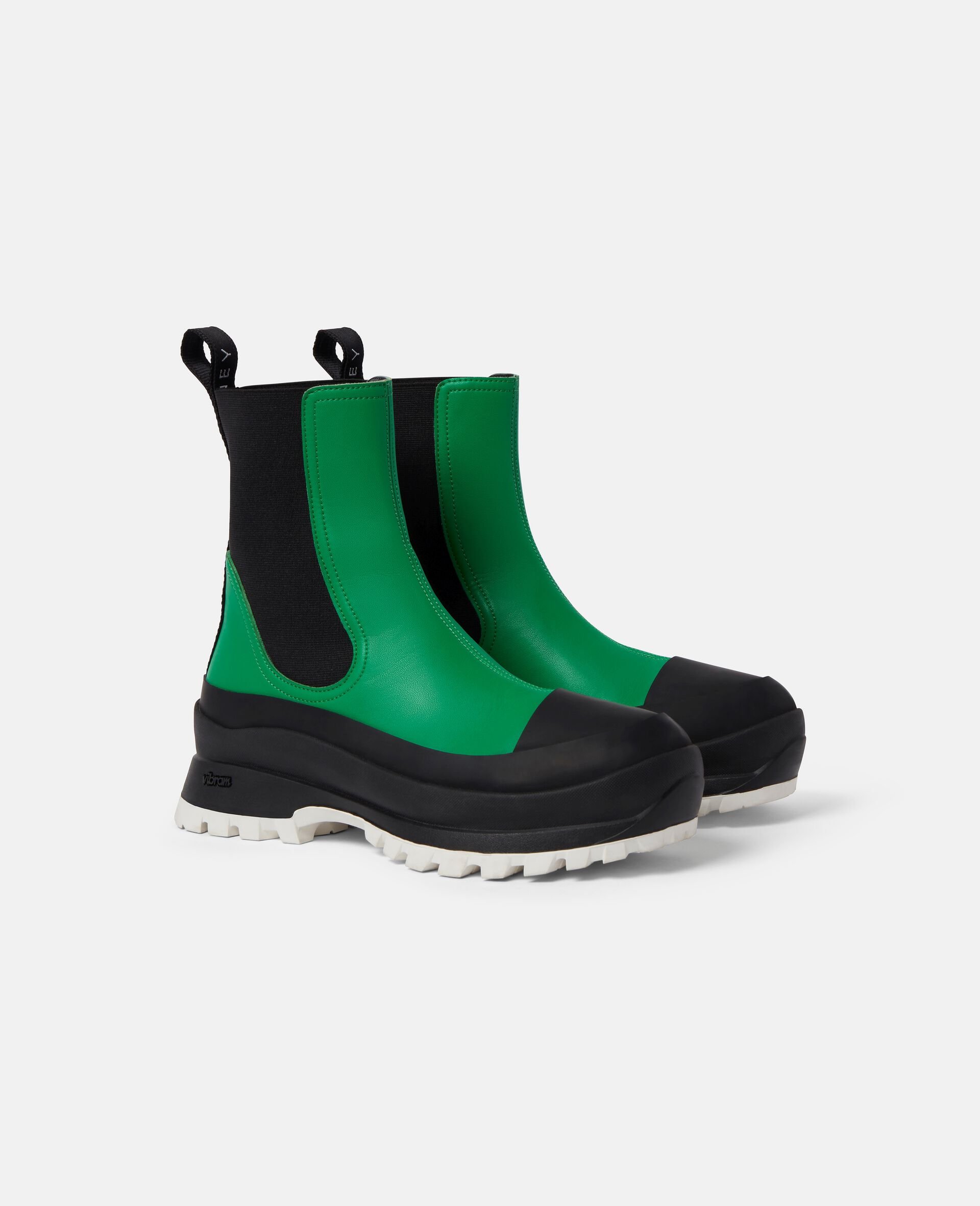 Women Green-Black Trace Chelsea Boots | Stella McCartney GB
