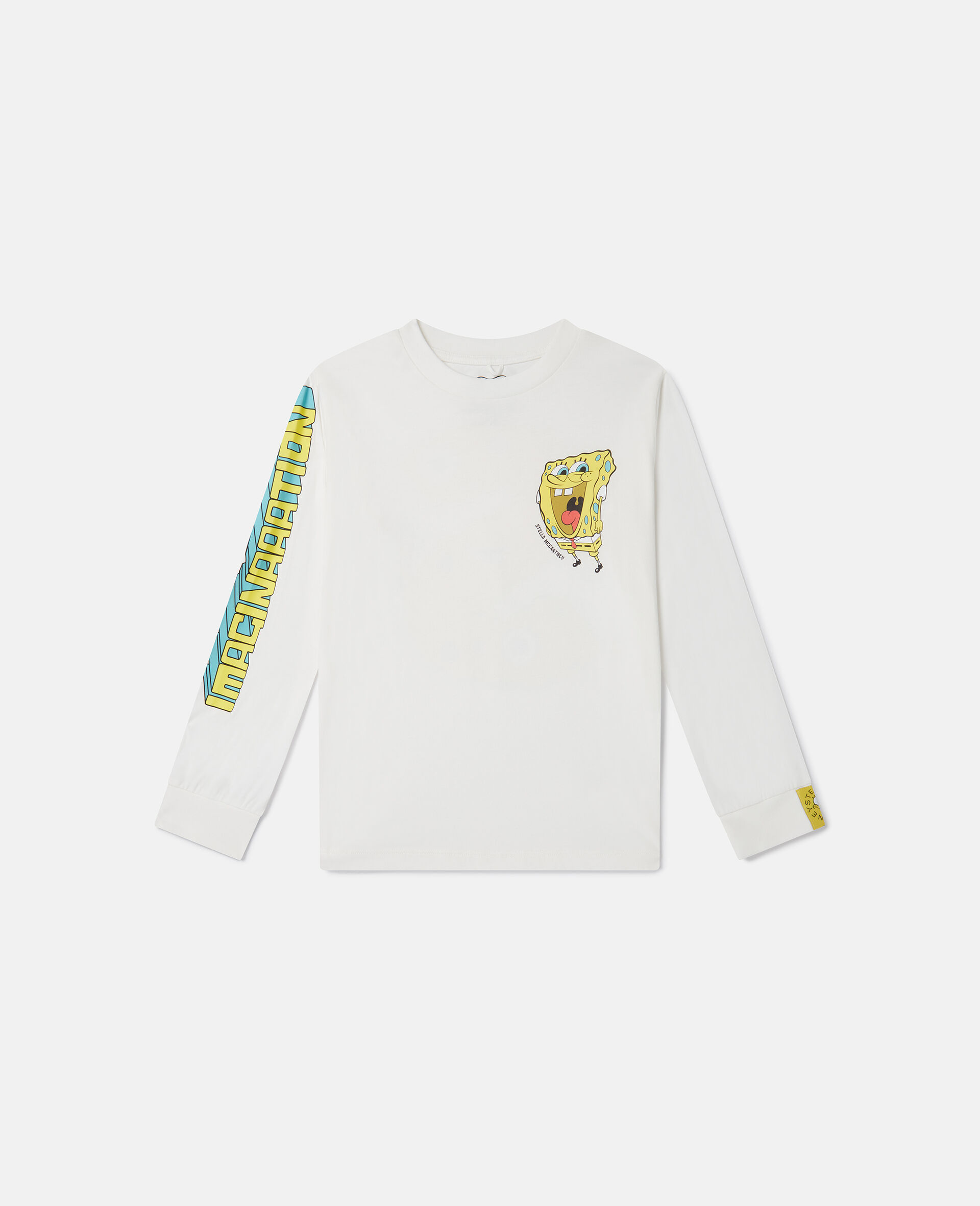 SpongeBob Graphic Long-Sleeve T-Shirt-Cream-large image number 0