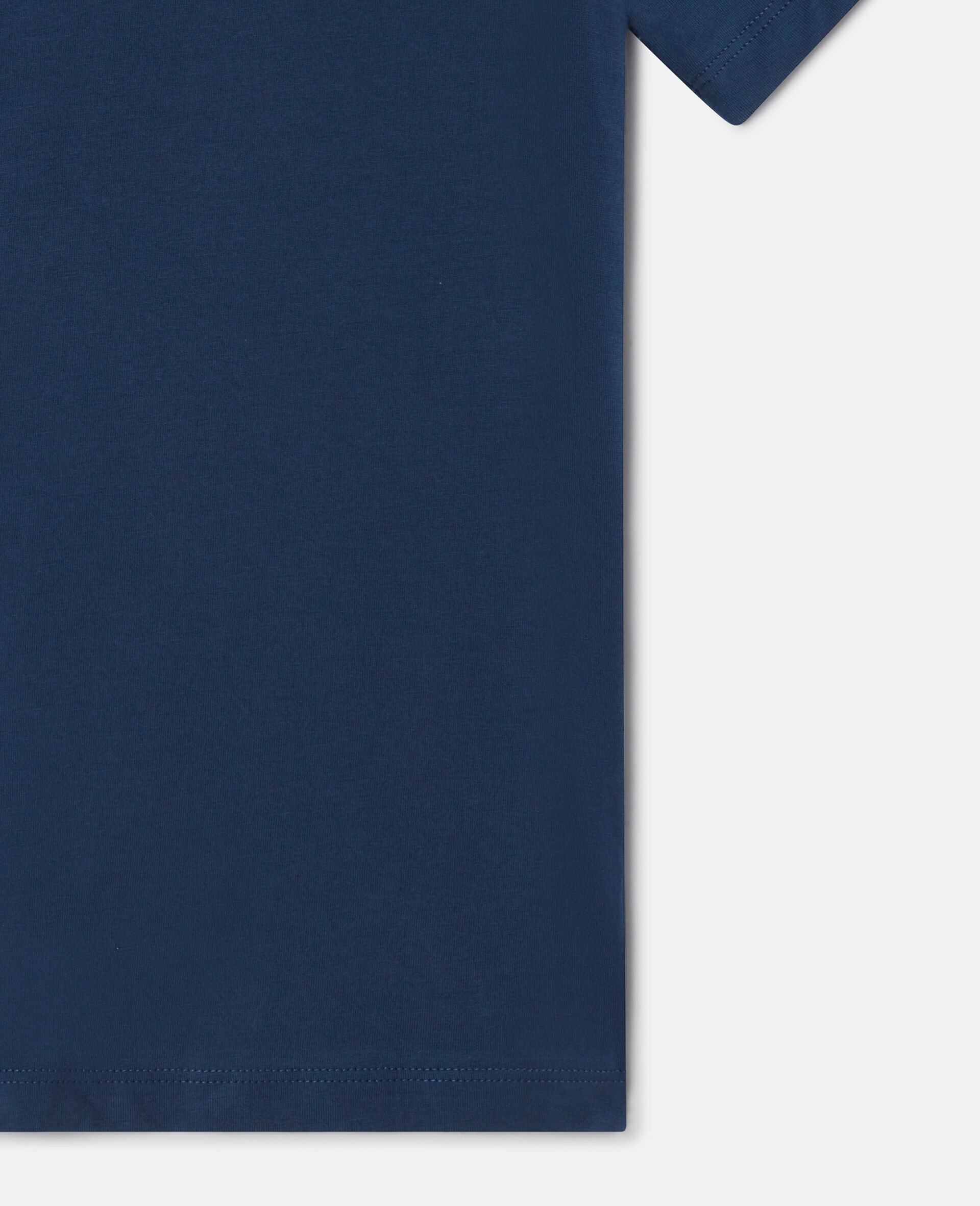 T-shirt con disco con logo a medaglione-Blu-large image number 1