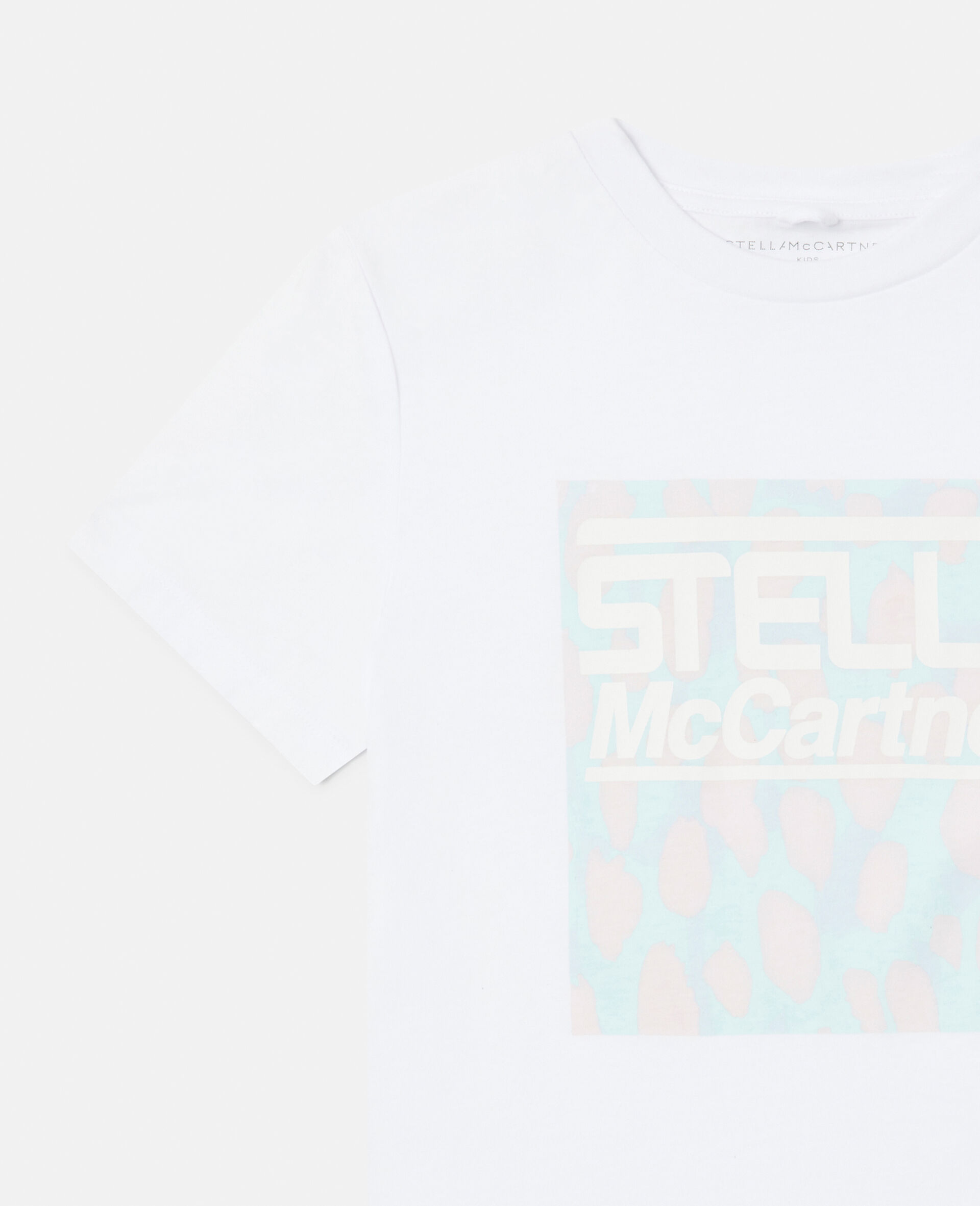 Stella Logo Camouflage Print T-Shirt-White-large image number 1