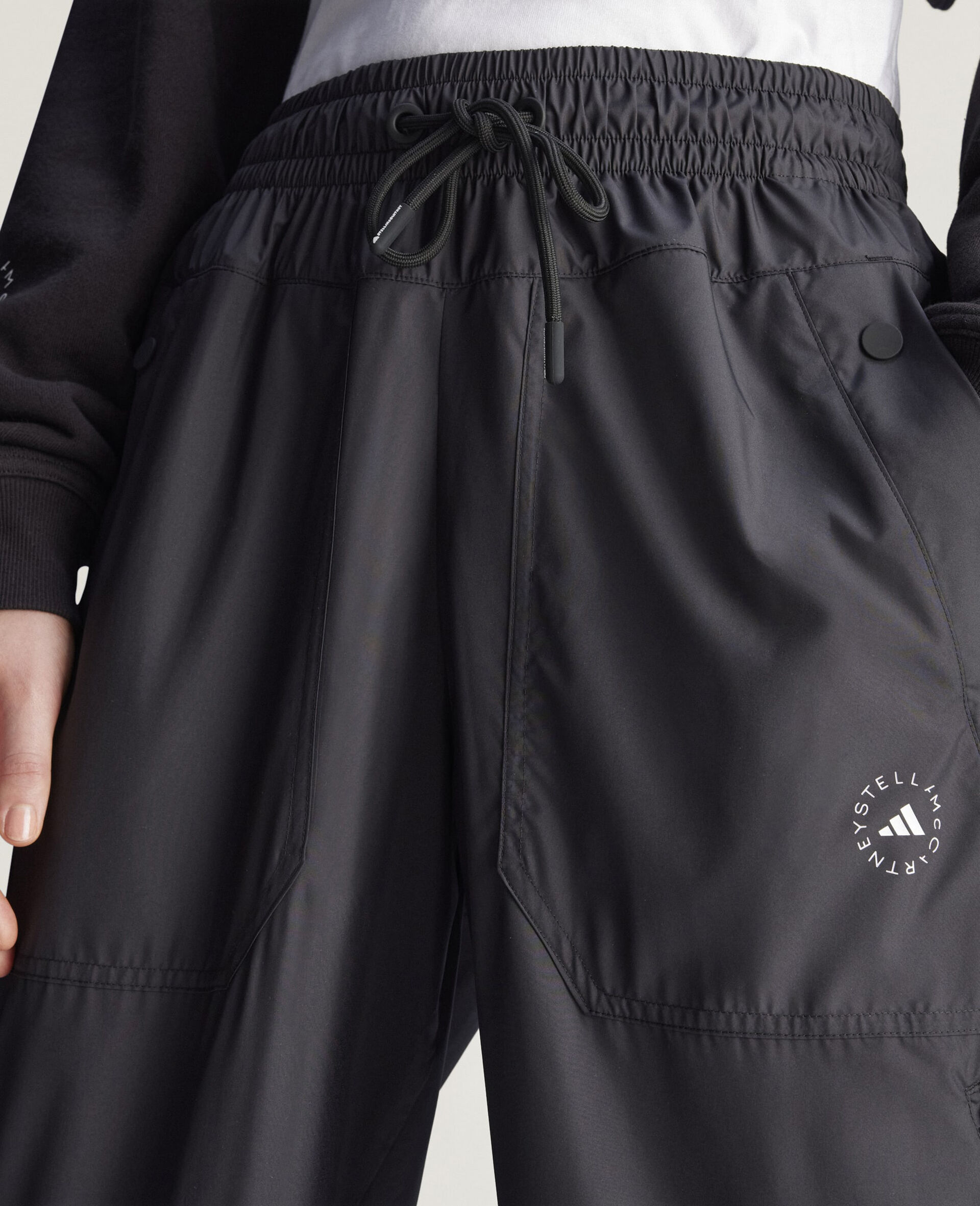 Zip Woven Trackpants-Black-large image number 2