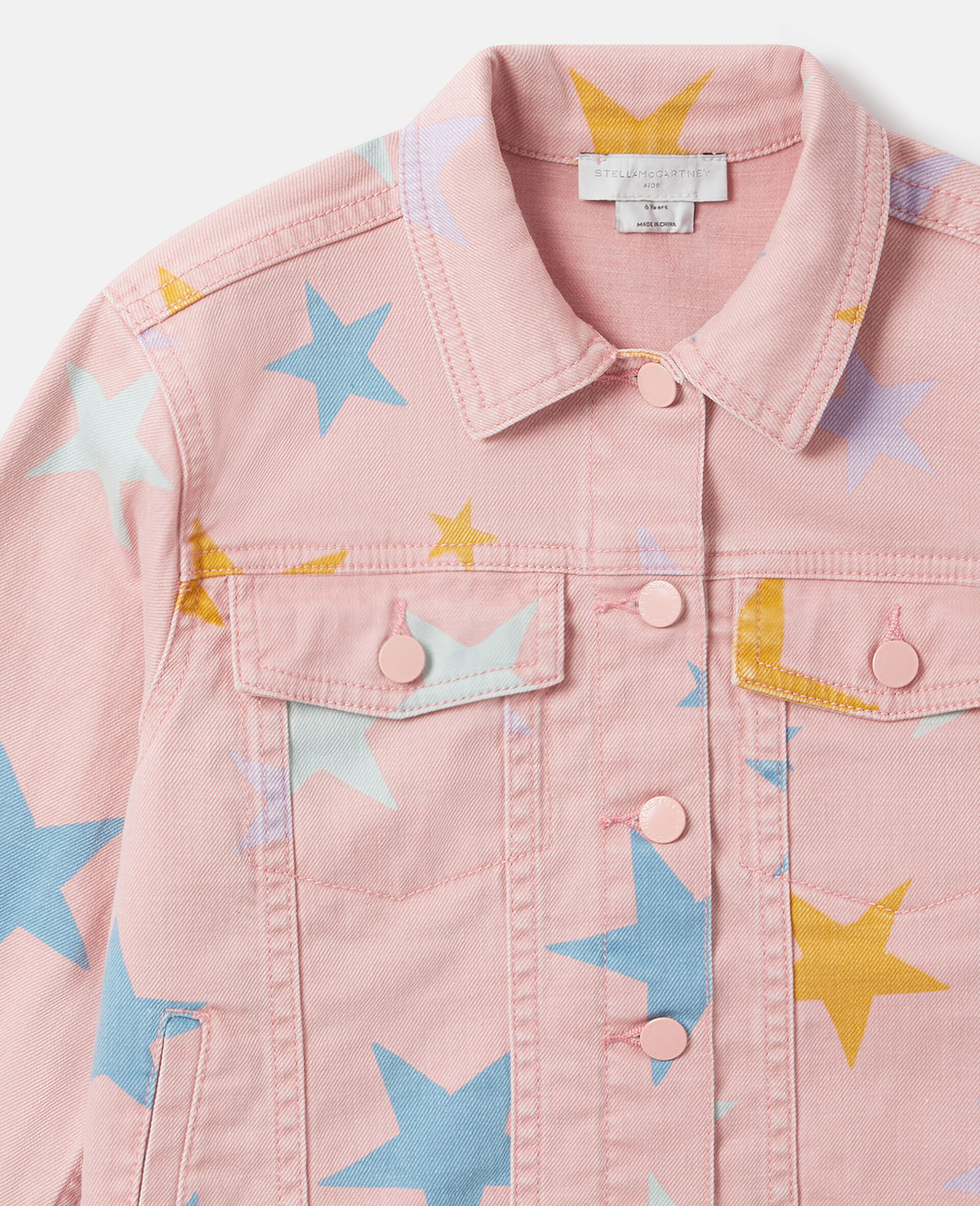 Graphic Print Zip Jacket-Pink-large image number 1