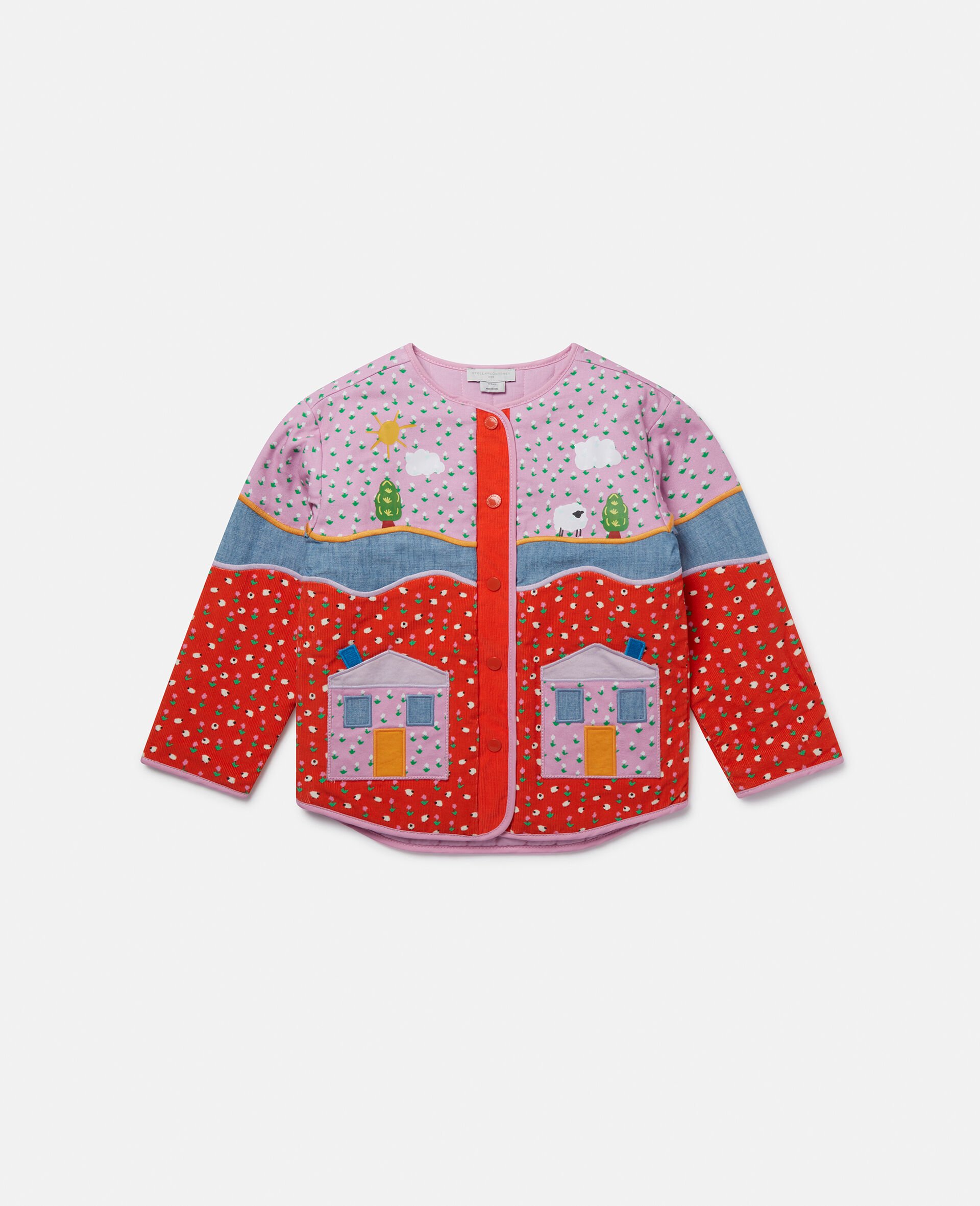 Veste en patchwork avec applique ferme-Fantaisie-medium