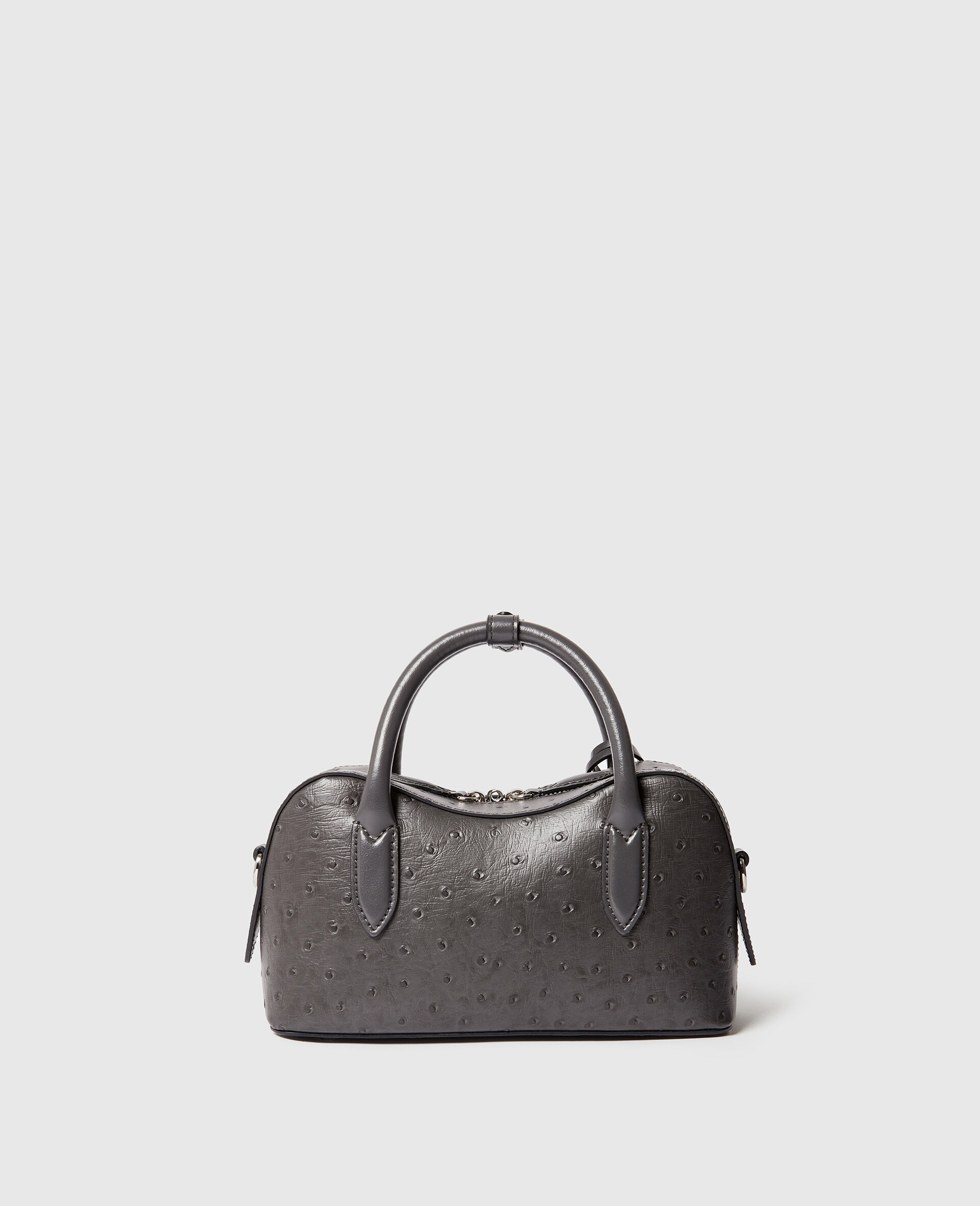 Ryder Ostrich Crossbody Bag-Grey-large image number 2