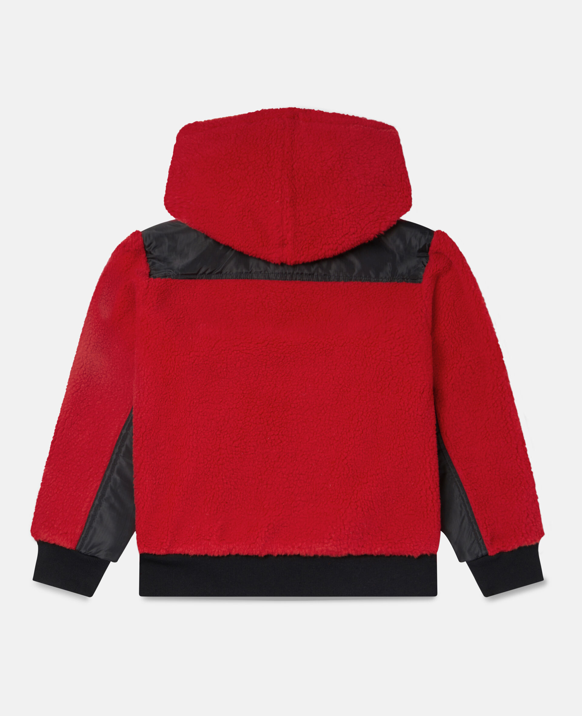 Logo Zip Teddy Fleece Hoodie-Multicolour-large image number 2