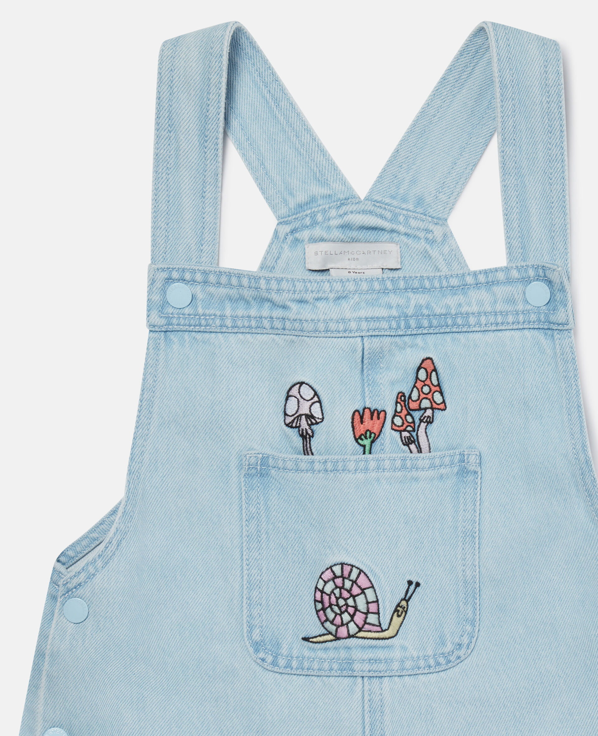 Woodland Friends Denim Dungarees -Blue-large image number 1