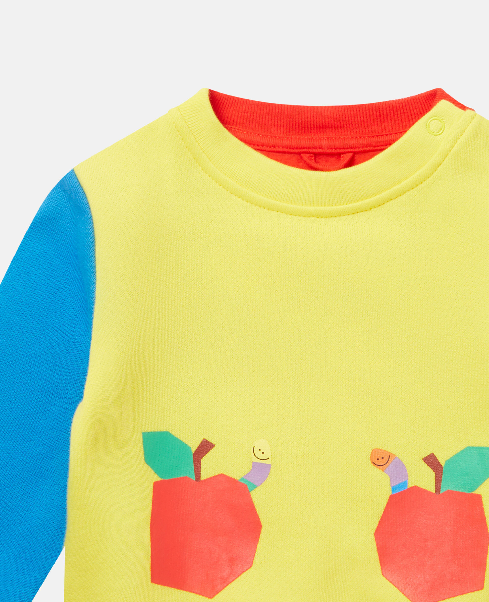 Cotton Fleece Colourblock Sweatshirt-Multicolour-large image number 1