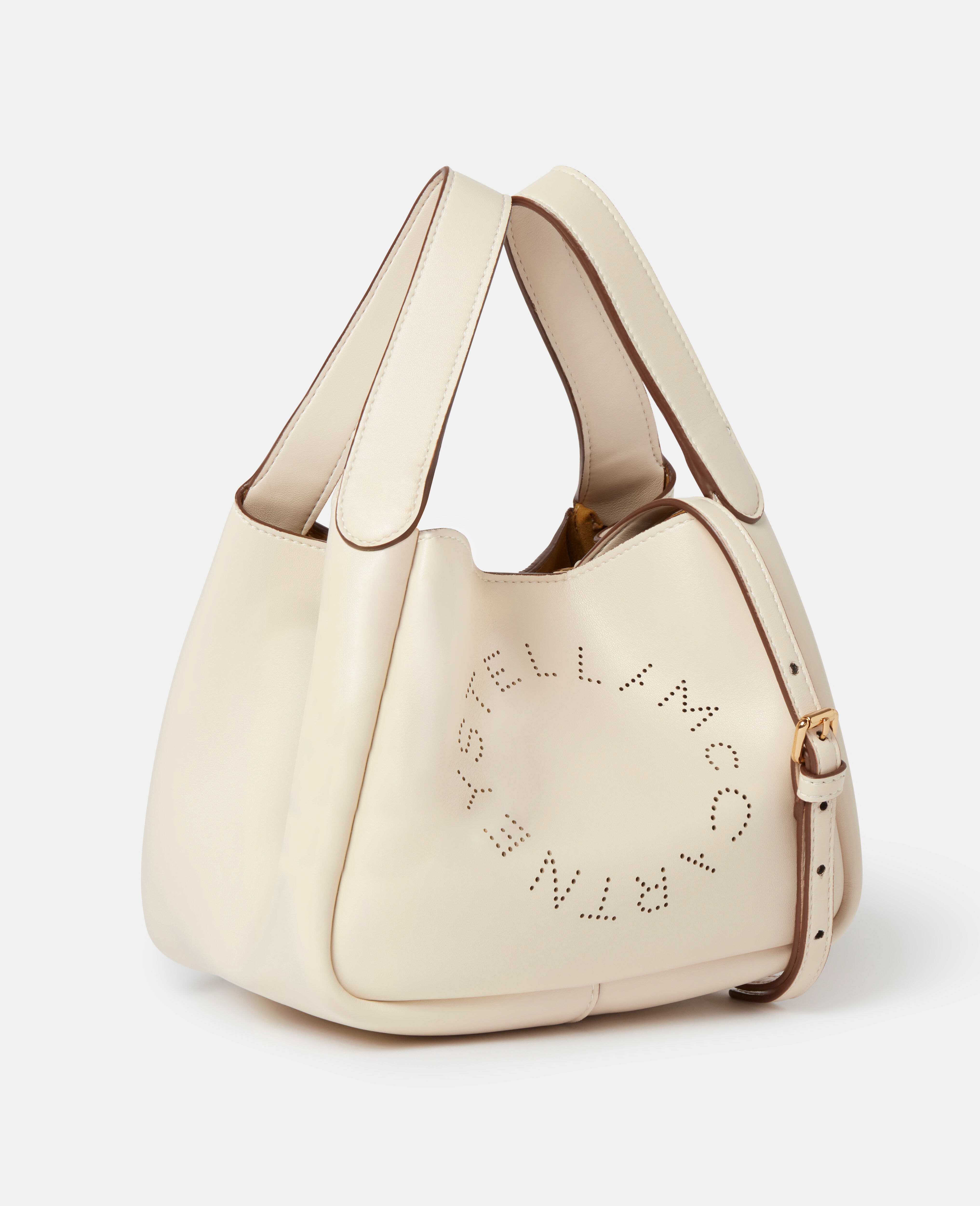 Women Magnolia white Logo Double Top Handle Crossbody Bag | Stella