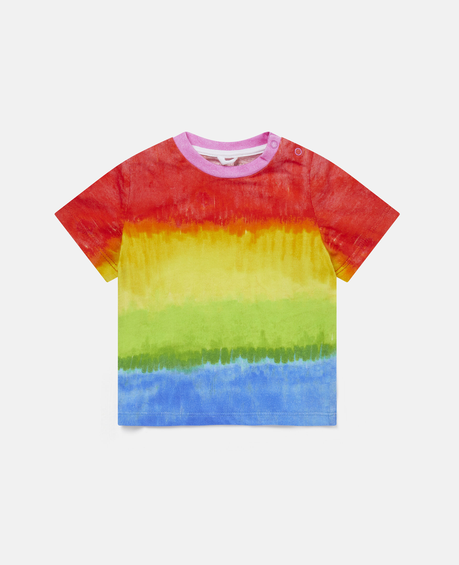 Rainbow Print Cotton T-Shirt-Multicoloured-large image number 0