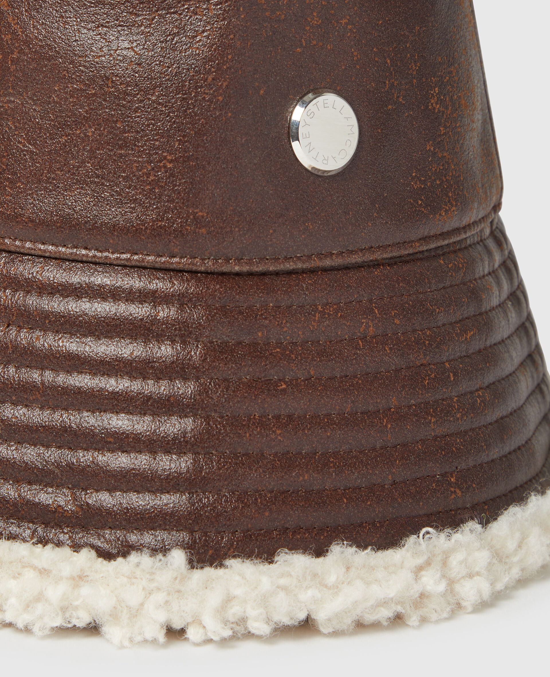 Logo Plush-Lined Bucket Hat-Brown-large image number 3