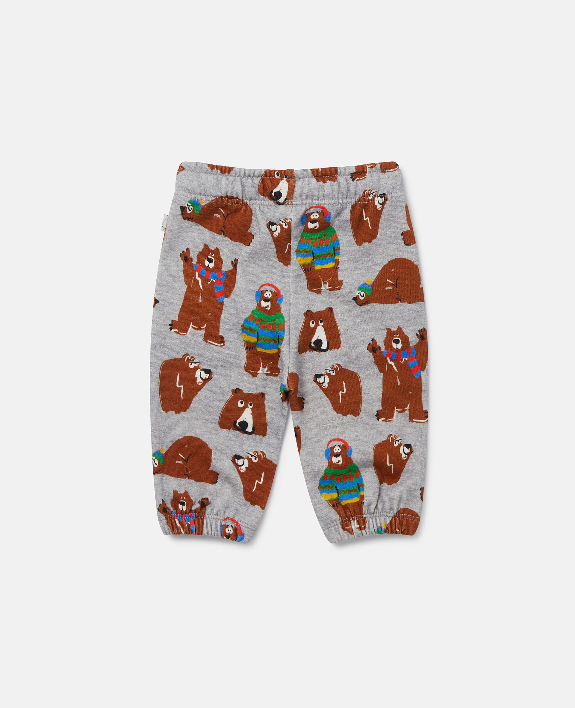 Bear Print Joggers-Grey-large image number 2