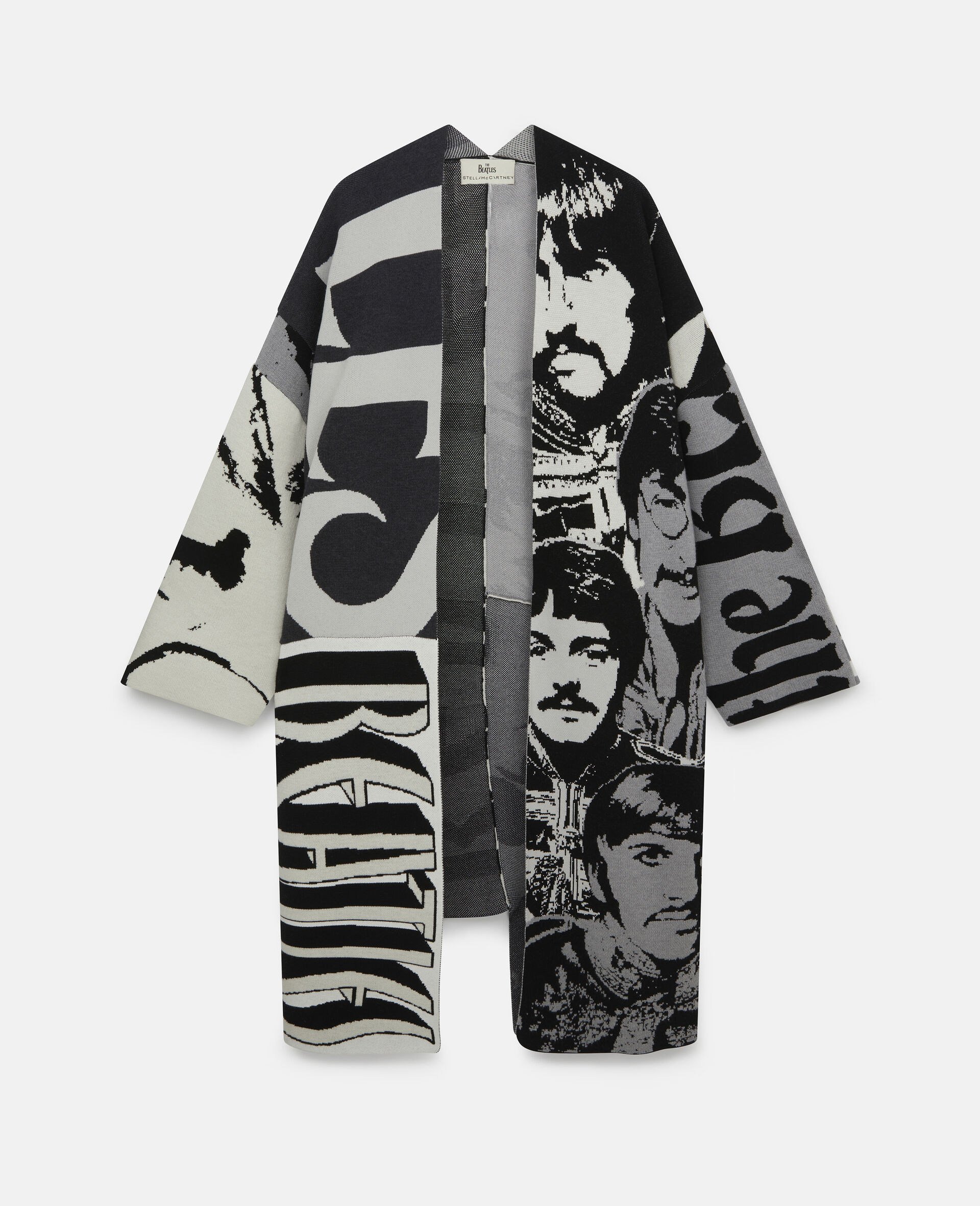 Get Back Panelled Knit Coat-Multicolour-large image number 0