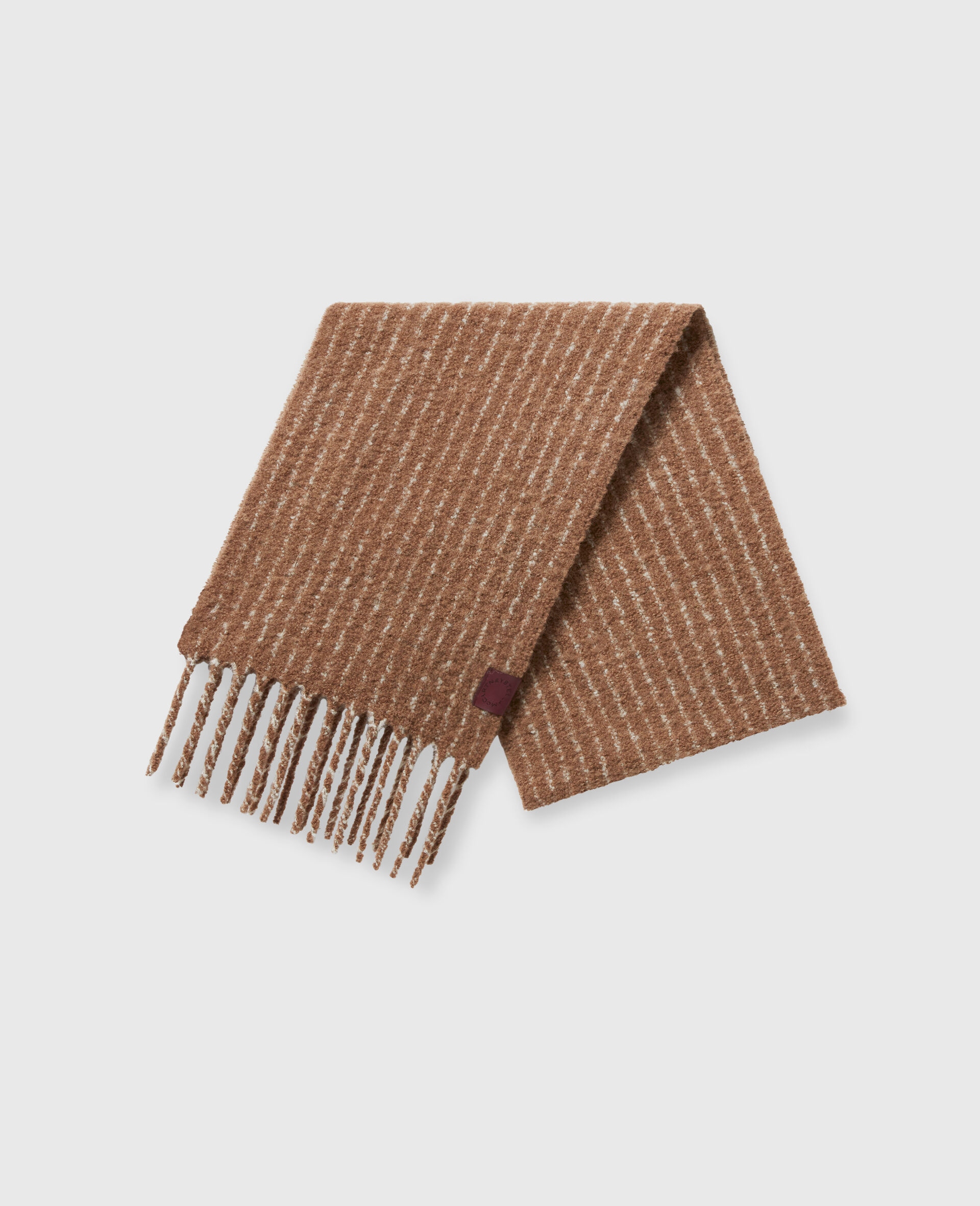 Pinstripe Logo Scarf-Brown-large image number 0