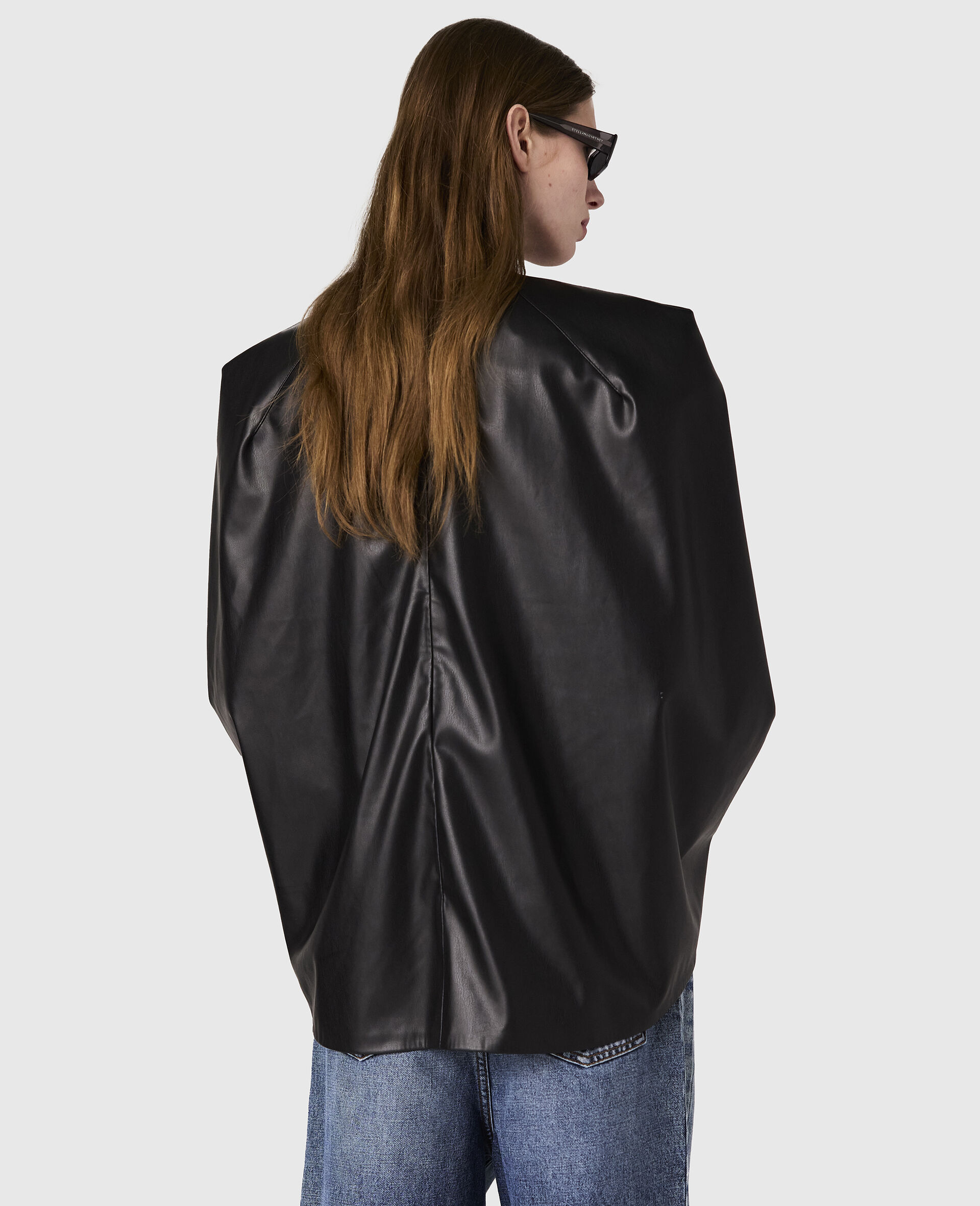 Wrapped Cape-Front Ruched Top-Black-large image number 3