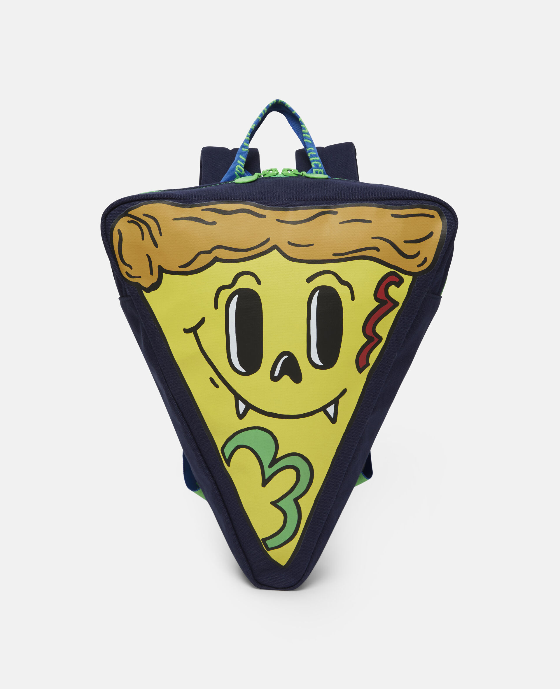 Pizza Slice Canvas Backpack-Blue-large image number 0