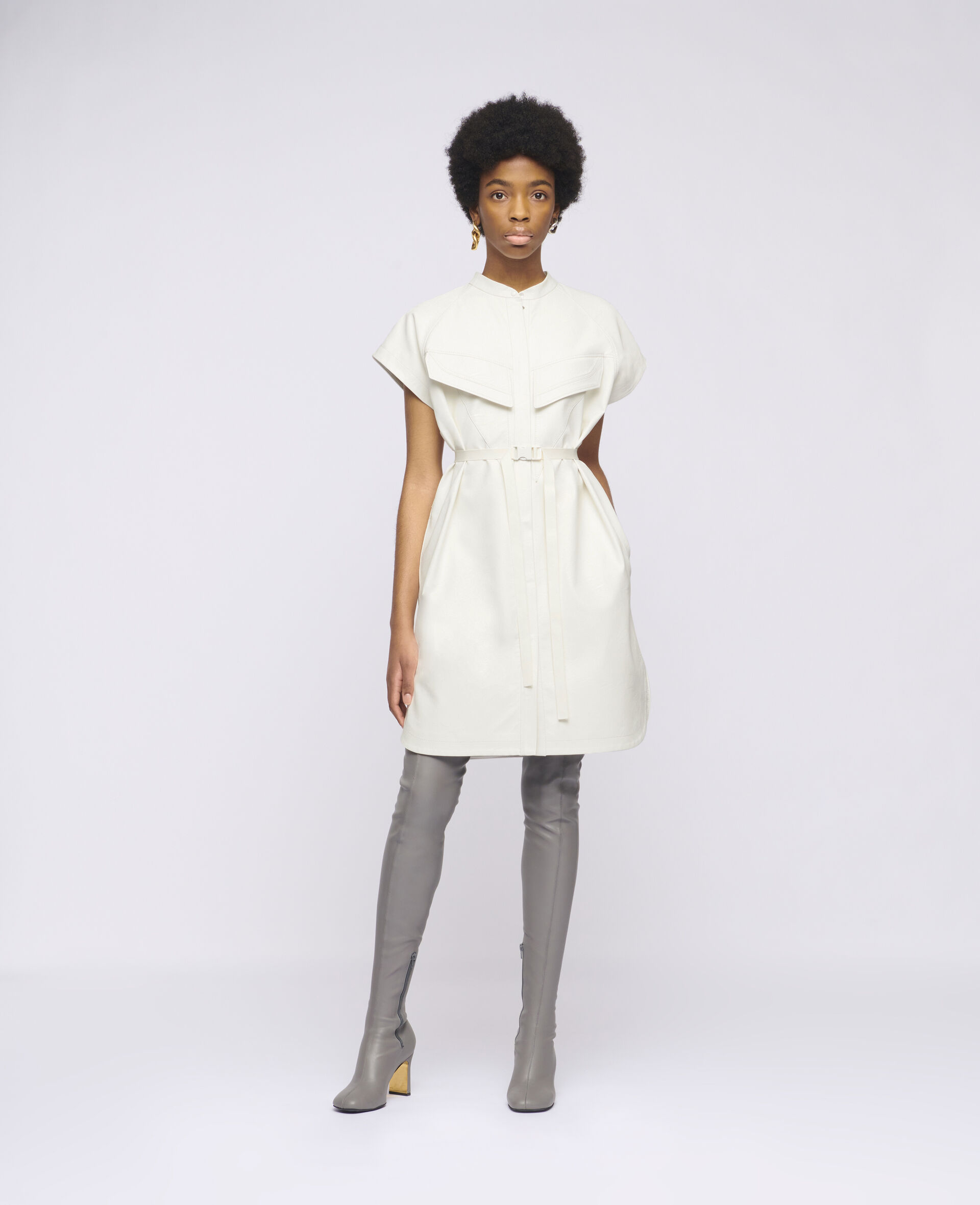 Lexie Midi Dress-White-large image number 1