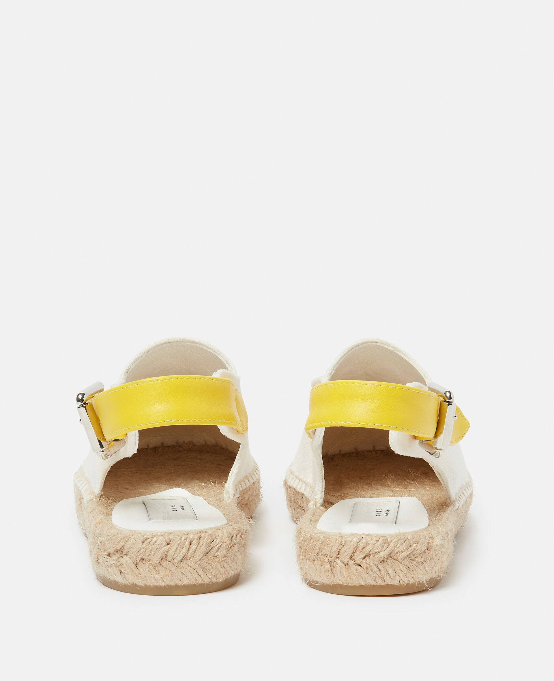 Flower Embroidery Espadrille Sandals-White-large image number 2