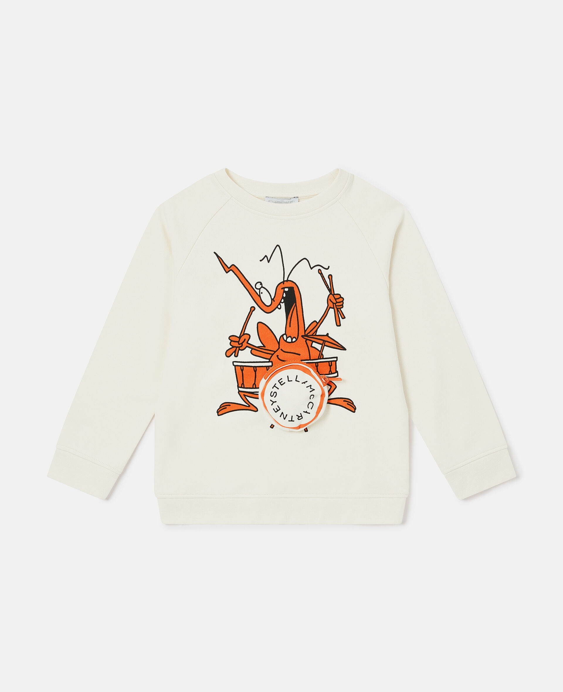 Bug Band Graphic Sweatshirt-Cream-medium