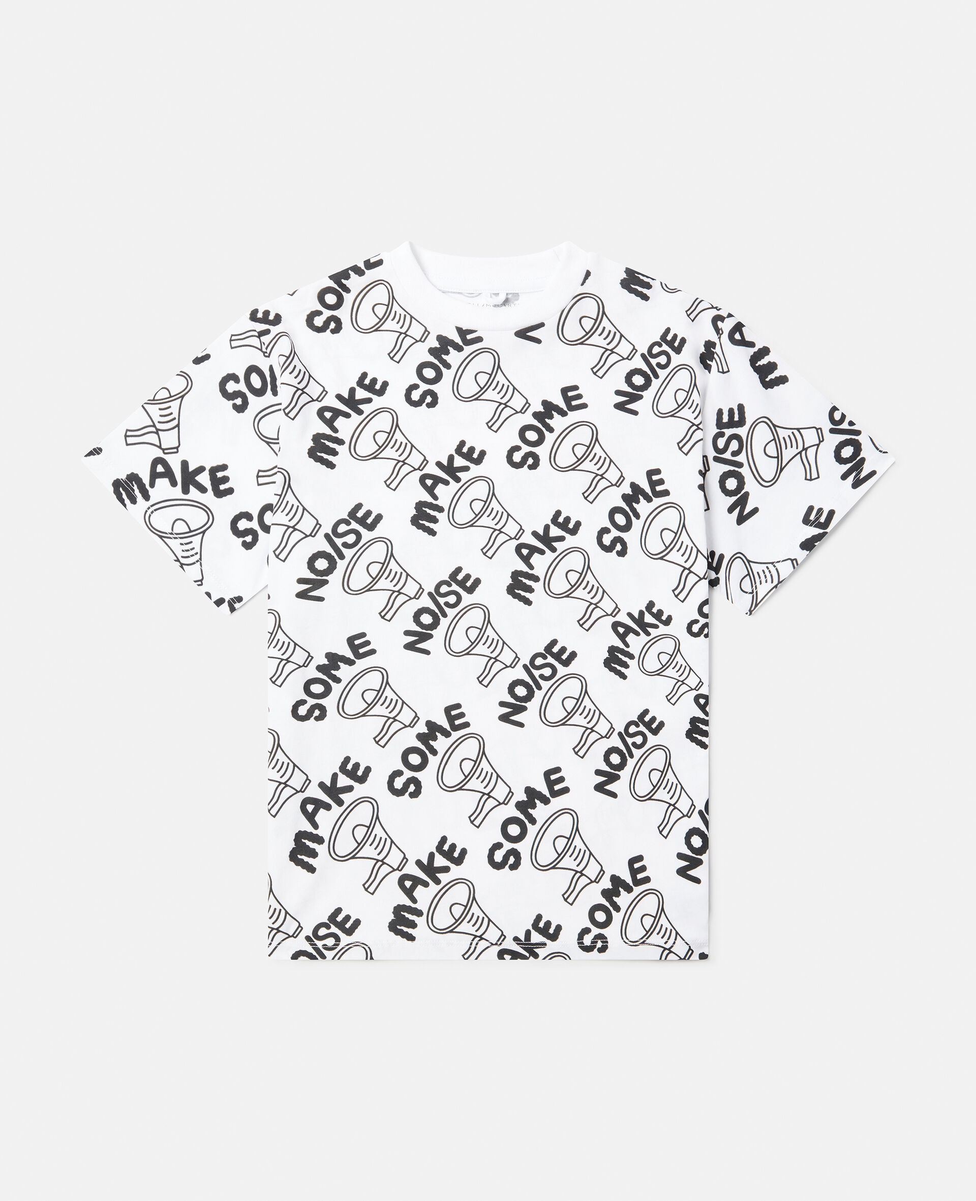 'Make Some Noise' Megaphone Print Oversized T-Shirt-Multicolour-large image number 0