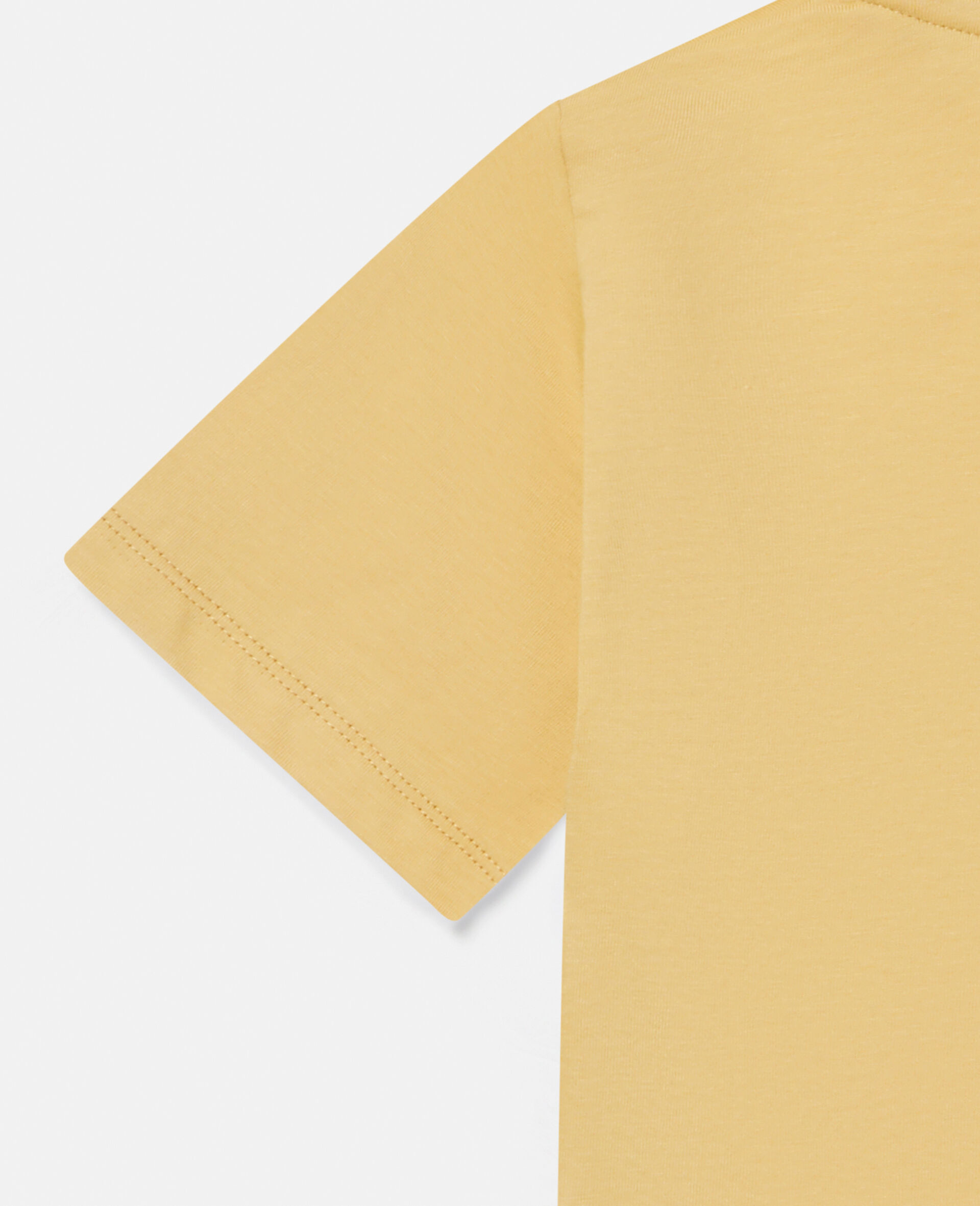 Fox Stella Print Cotton T‐Shirt-Yellow-large image number 3