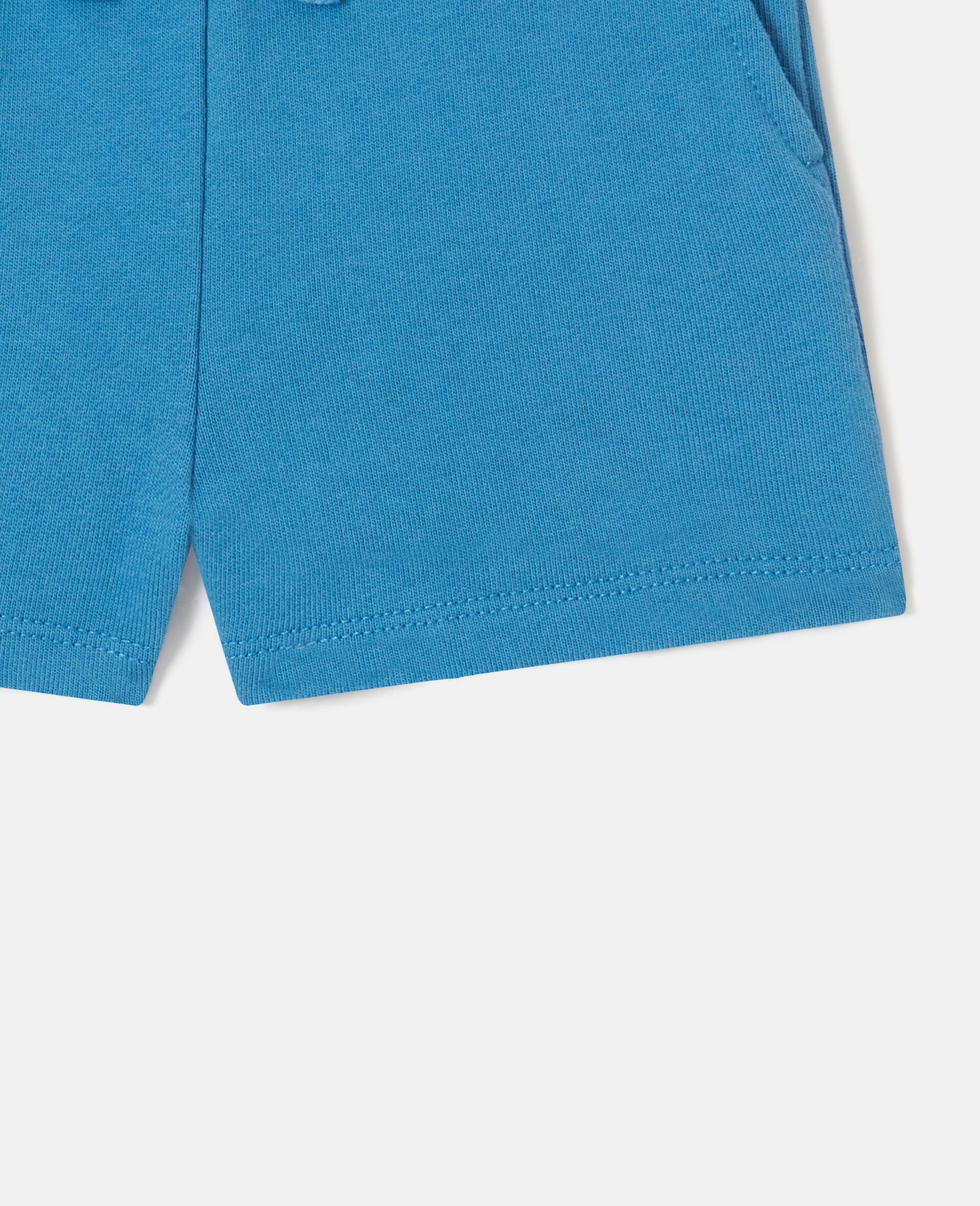 Drawstring Jersey Shorts-Blue-large image number 3