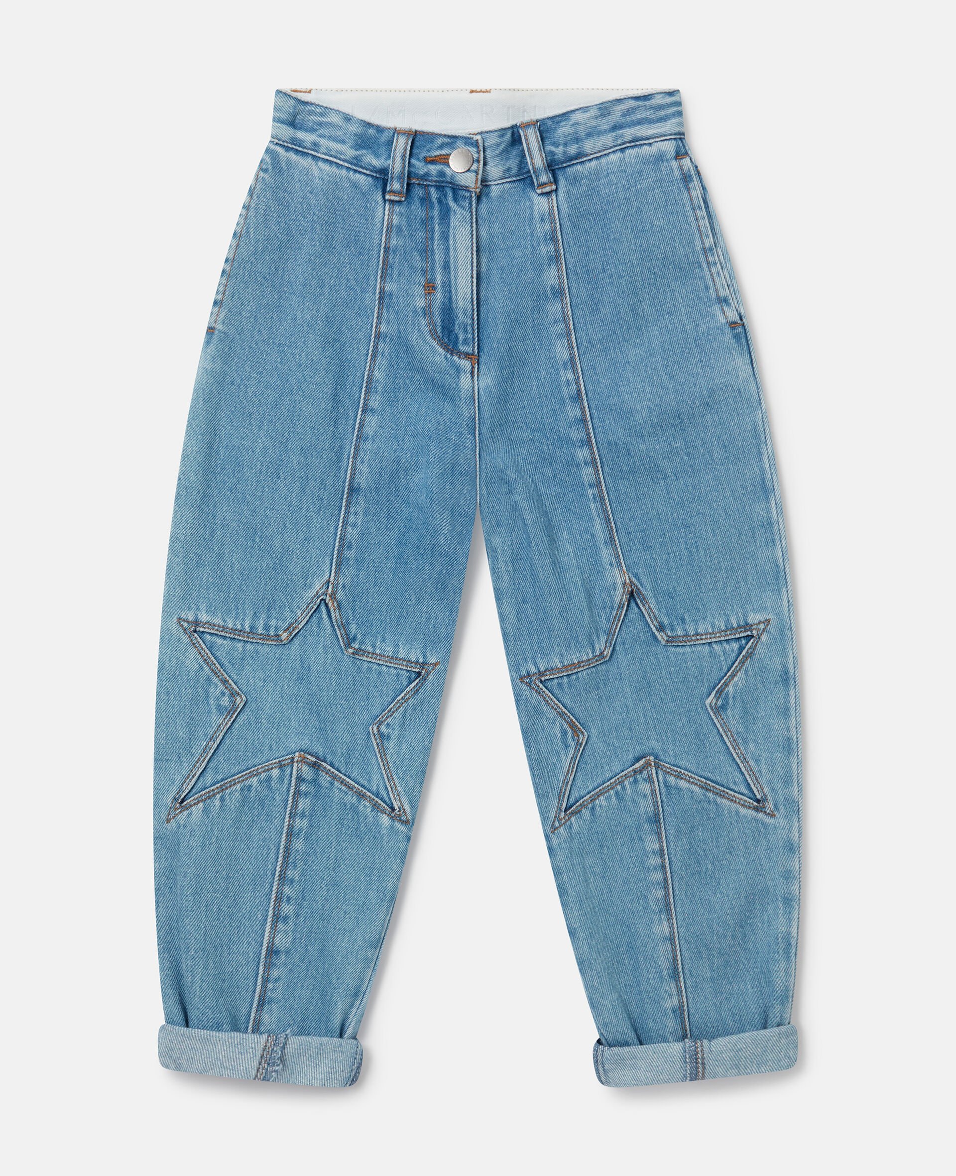 Slim-Leg Denim Jeans -Blue-medium