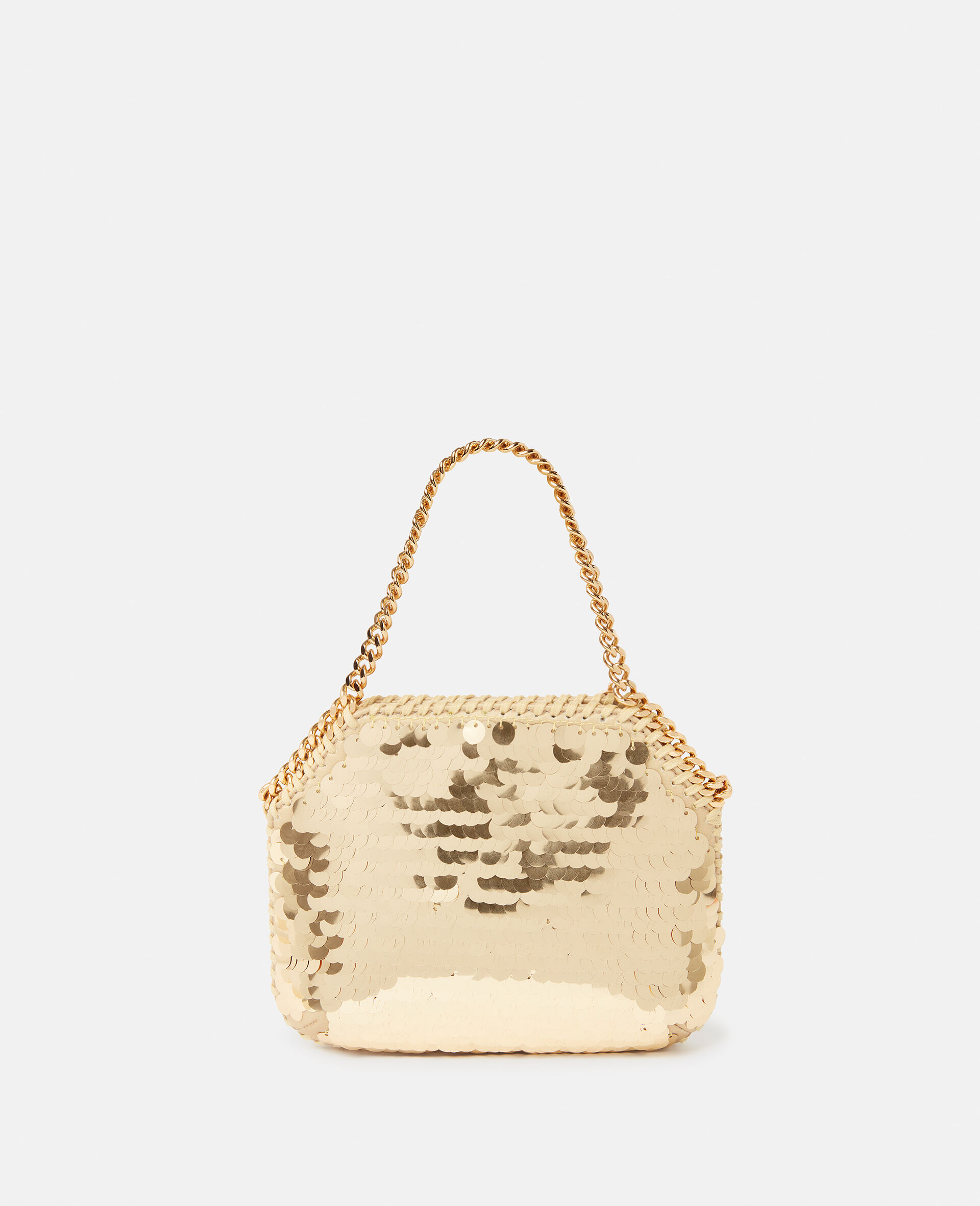 Borsa tote mini con paillettes oversize Falabella-Silver-large image number 3