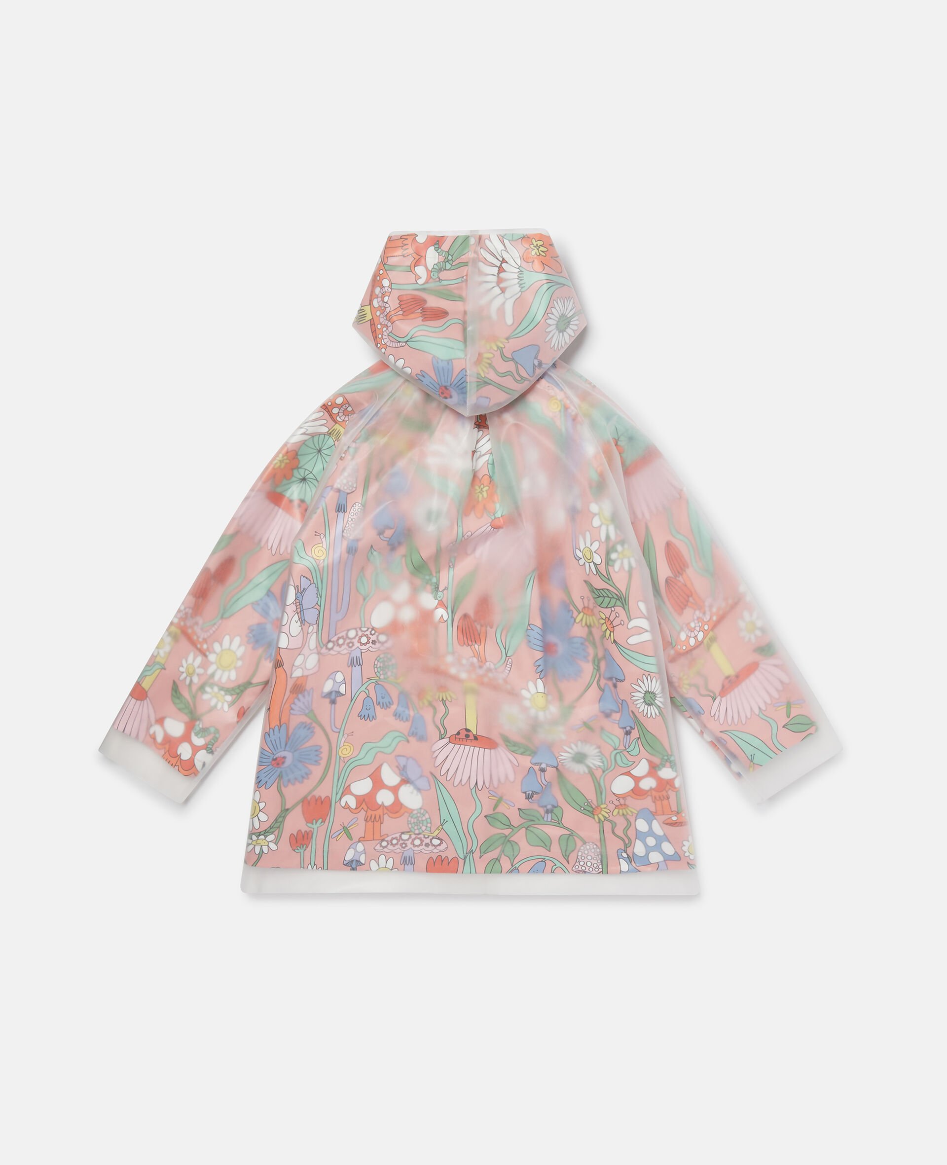 Woodland Print Hooded Raincoat -Pink-large Woodland Print Hooded Raincoat -Pink-large image number 2