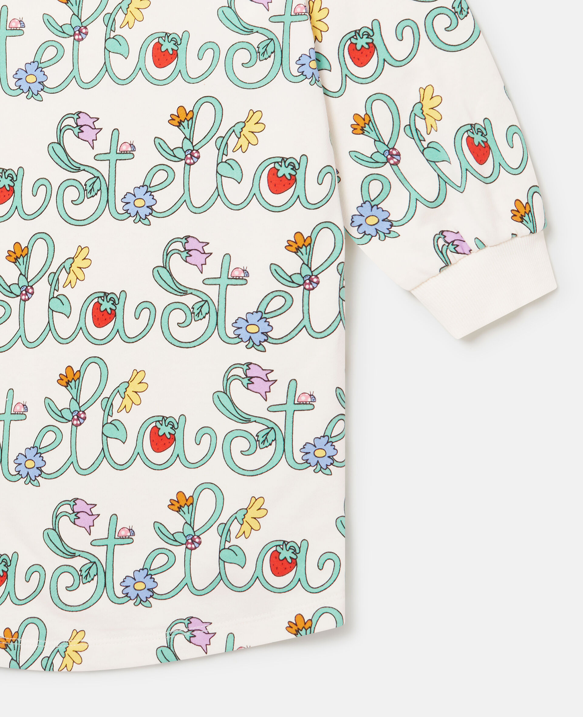 Stella Vine Print Sweatshirt Dress-Multicolour-large image number 3