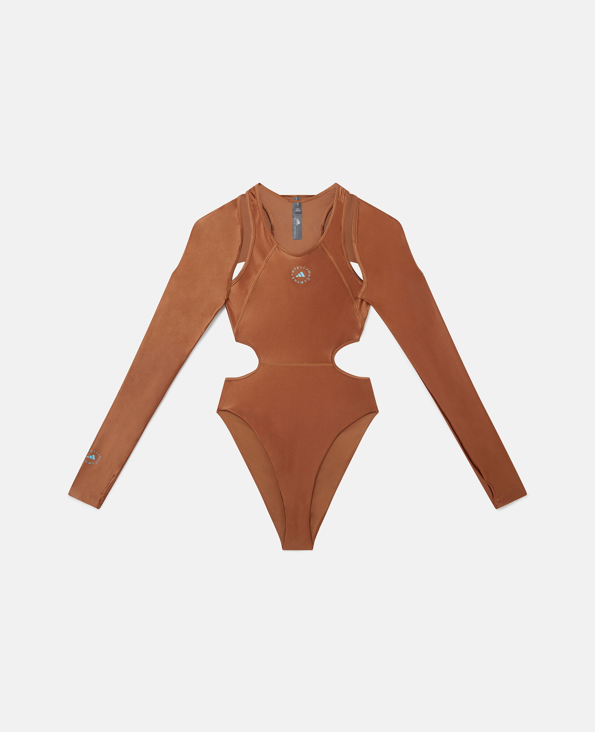 TruePurpose Cut-Out Training Leotard-Brown-large image number 0
