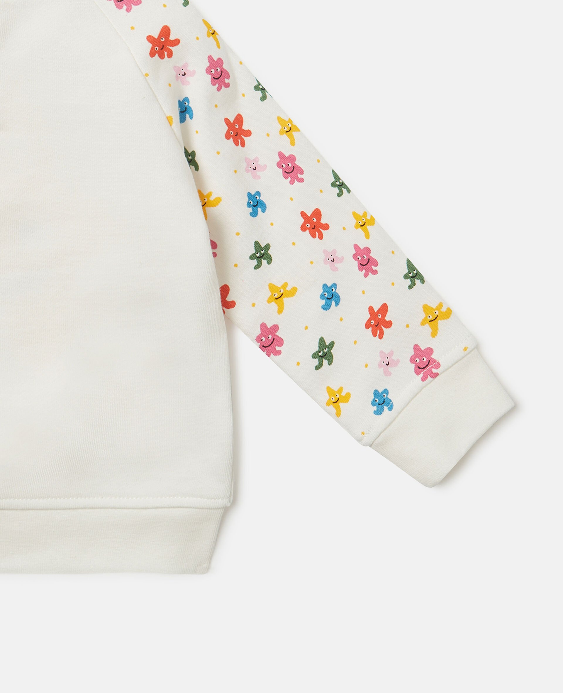 Star Graphic Crewneck Sweatshirt-White-large image number 3