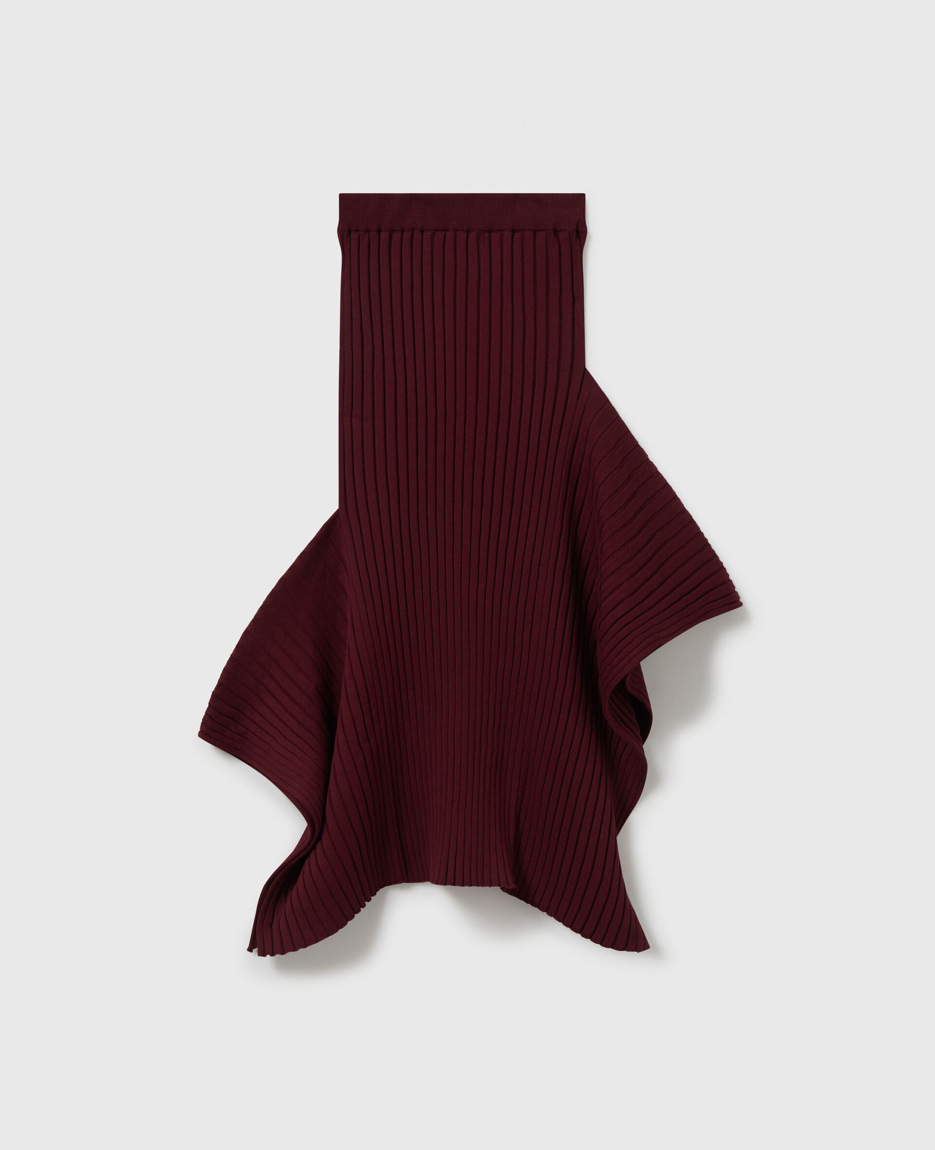 Gonna Midi Svasata in Maglia-Rosso-large image number 0