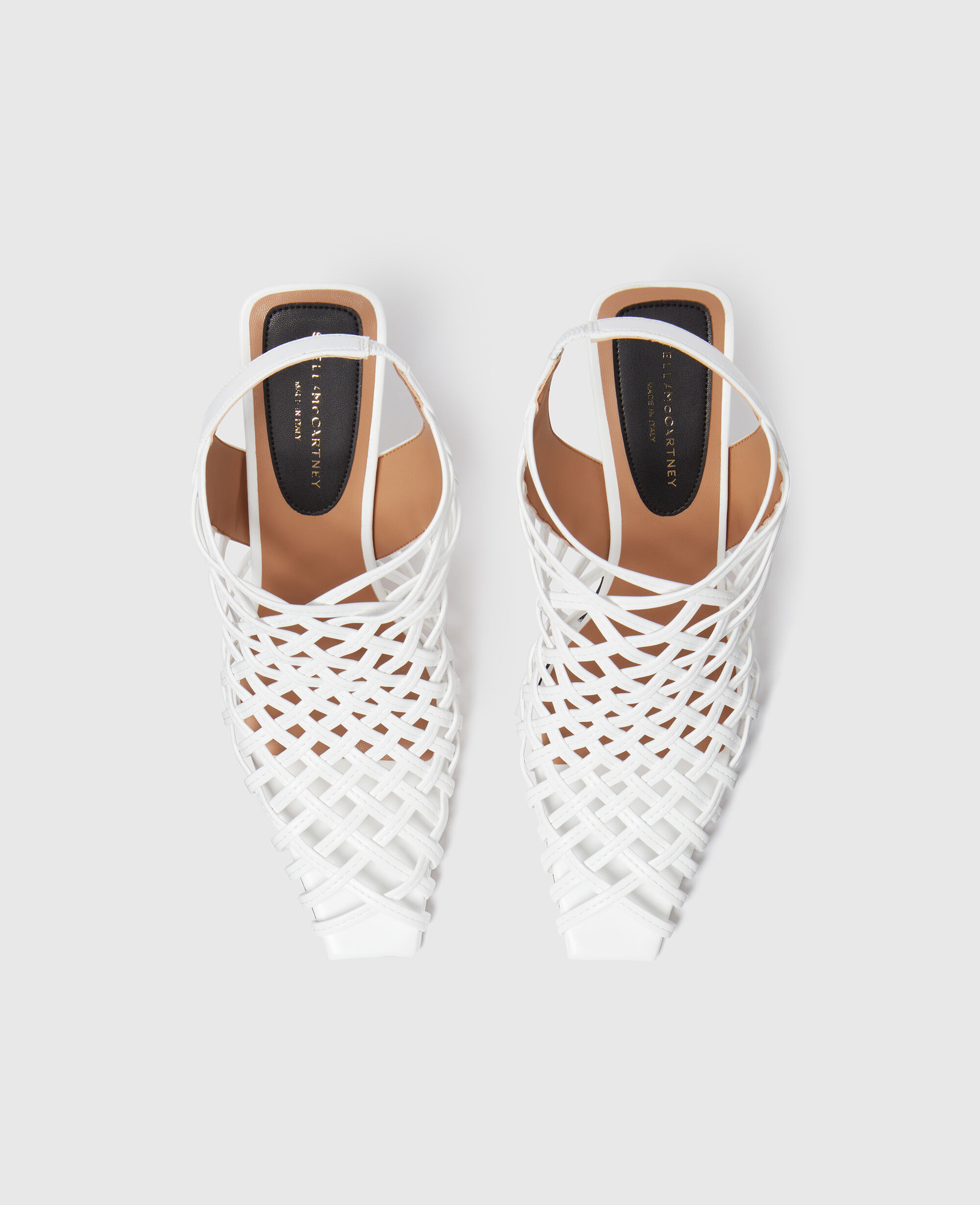 Women White Stella Spur Woven Slingbacks | Stella McCartney NZ