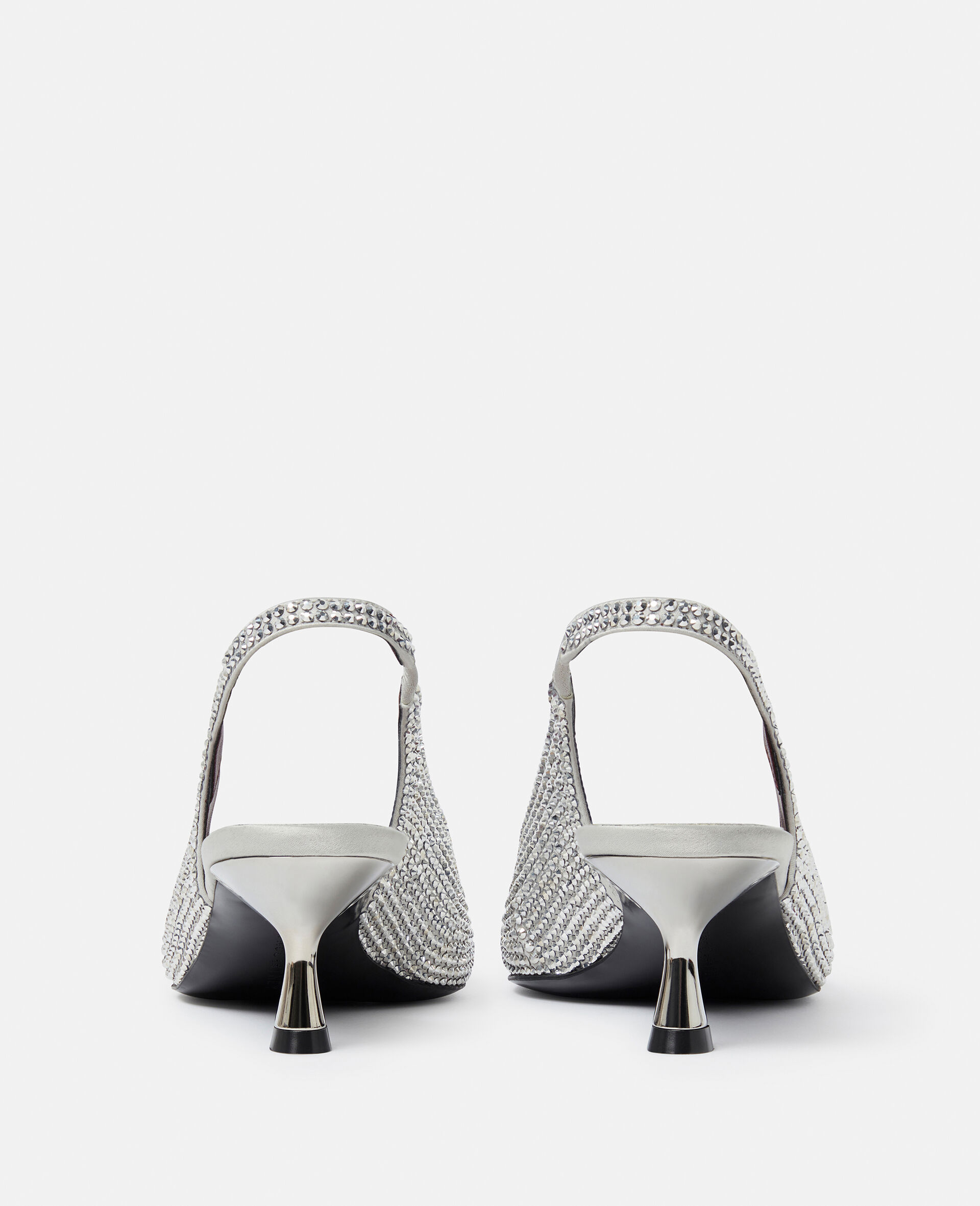Crystal-Embellished Kitten Heel Slingbacks-White-large image number 2