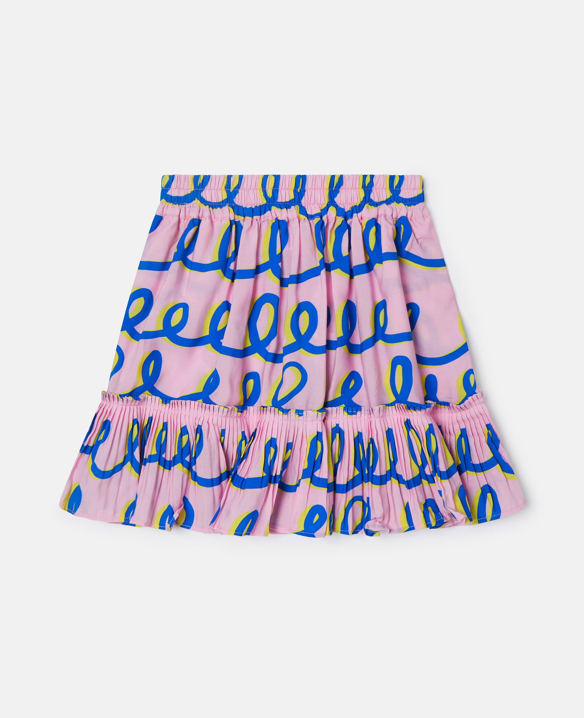 Swirling PatternPleated Skirt-Pink-medium