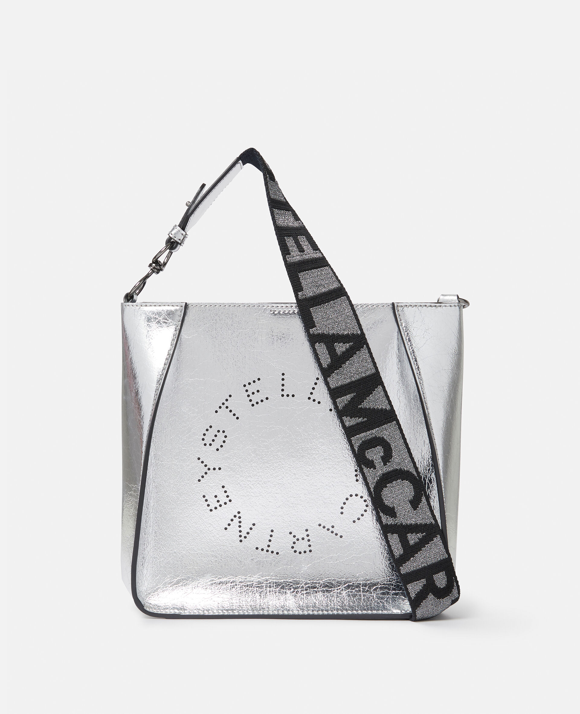 Stella Logo Metallic Shoulder Bag-Grey-large image number 0