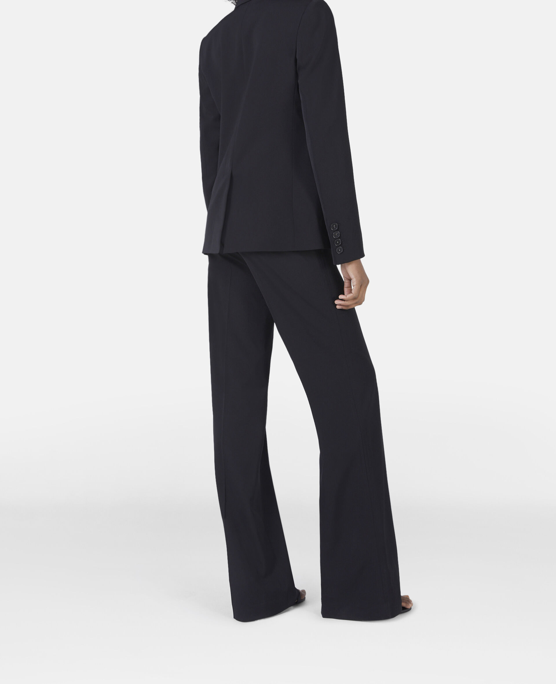 羊毛法兰绒修身版型男友西装外套-Purple-large image number 2