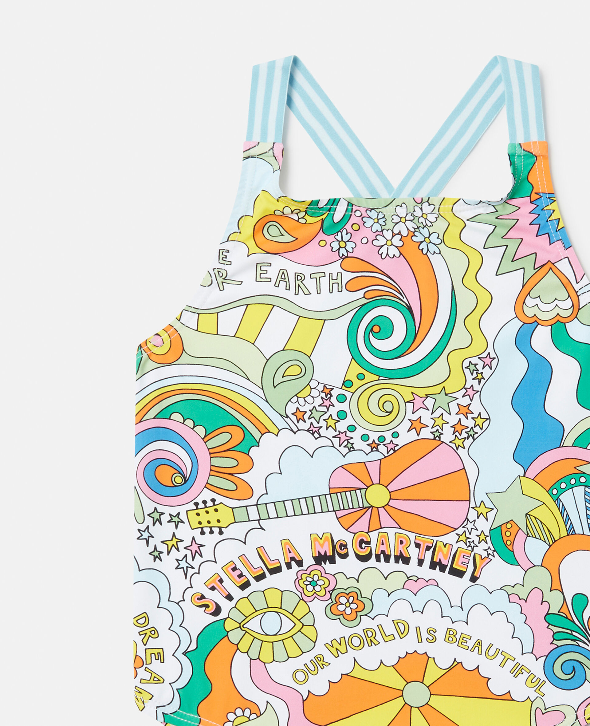 'Love to Dream' プリント スイムスーツ-ホワイト-large image number 1