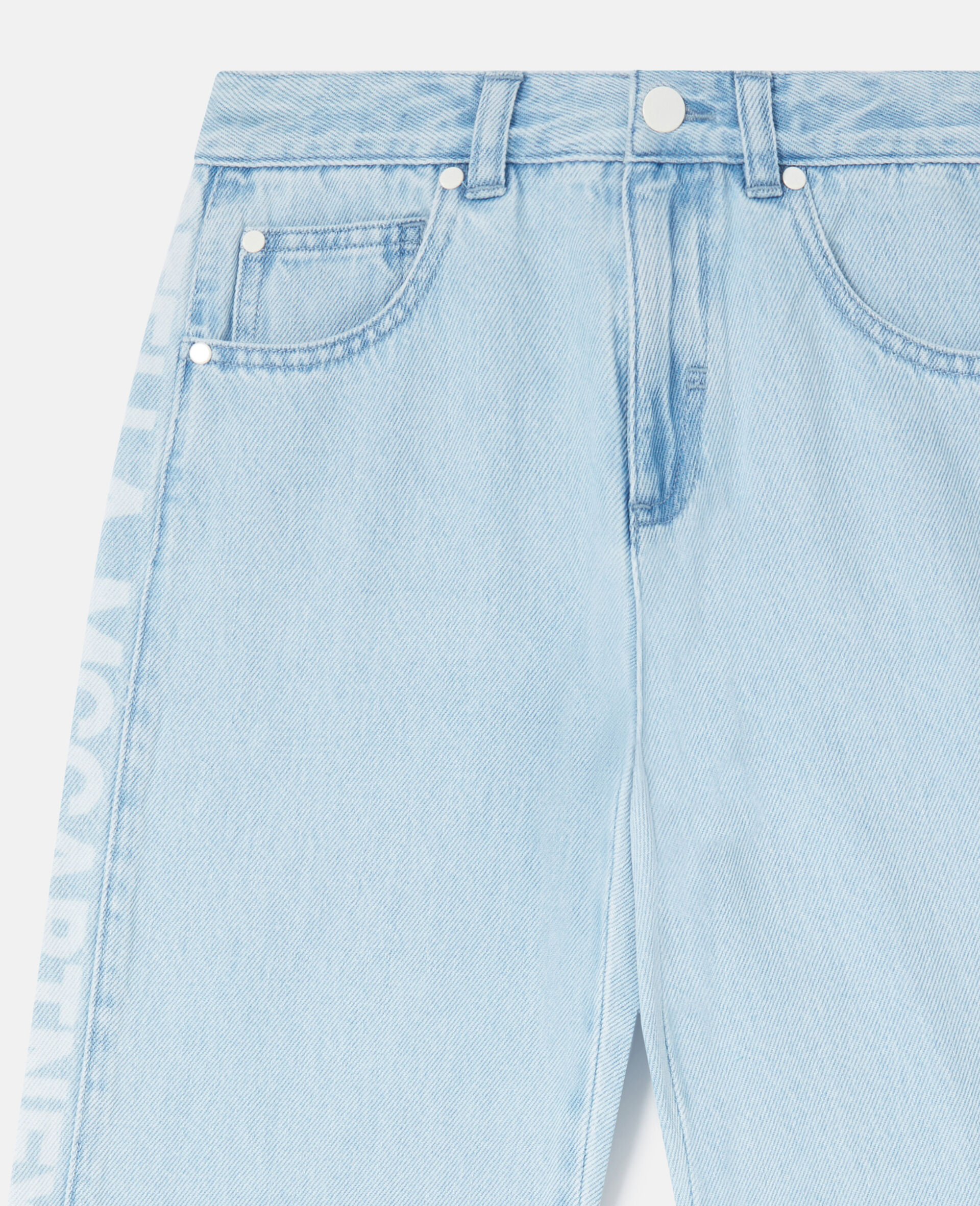 Jean avec ruban monogramme-Bleu-large Jean avec ruban monogramme-Bleu-large image number 1