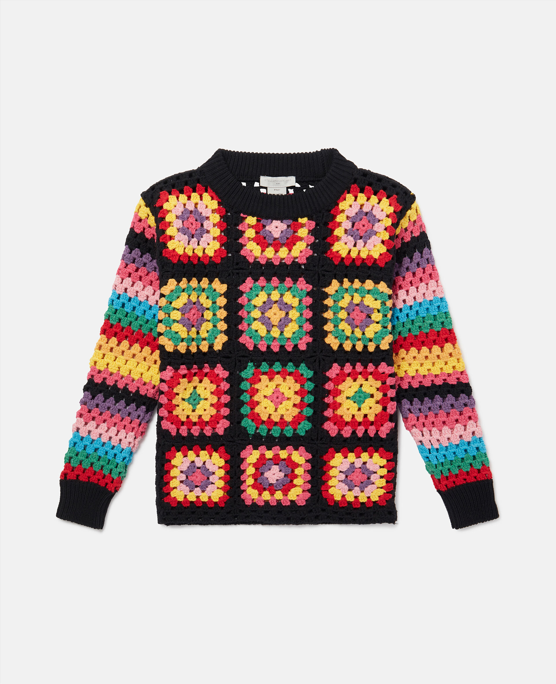 Granny Square Crochet Jumper-Multicolour-large Granny Square Crochet Jumper-Multicolour-large image number 0