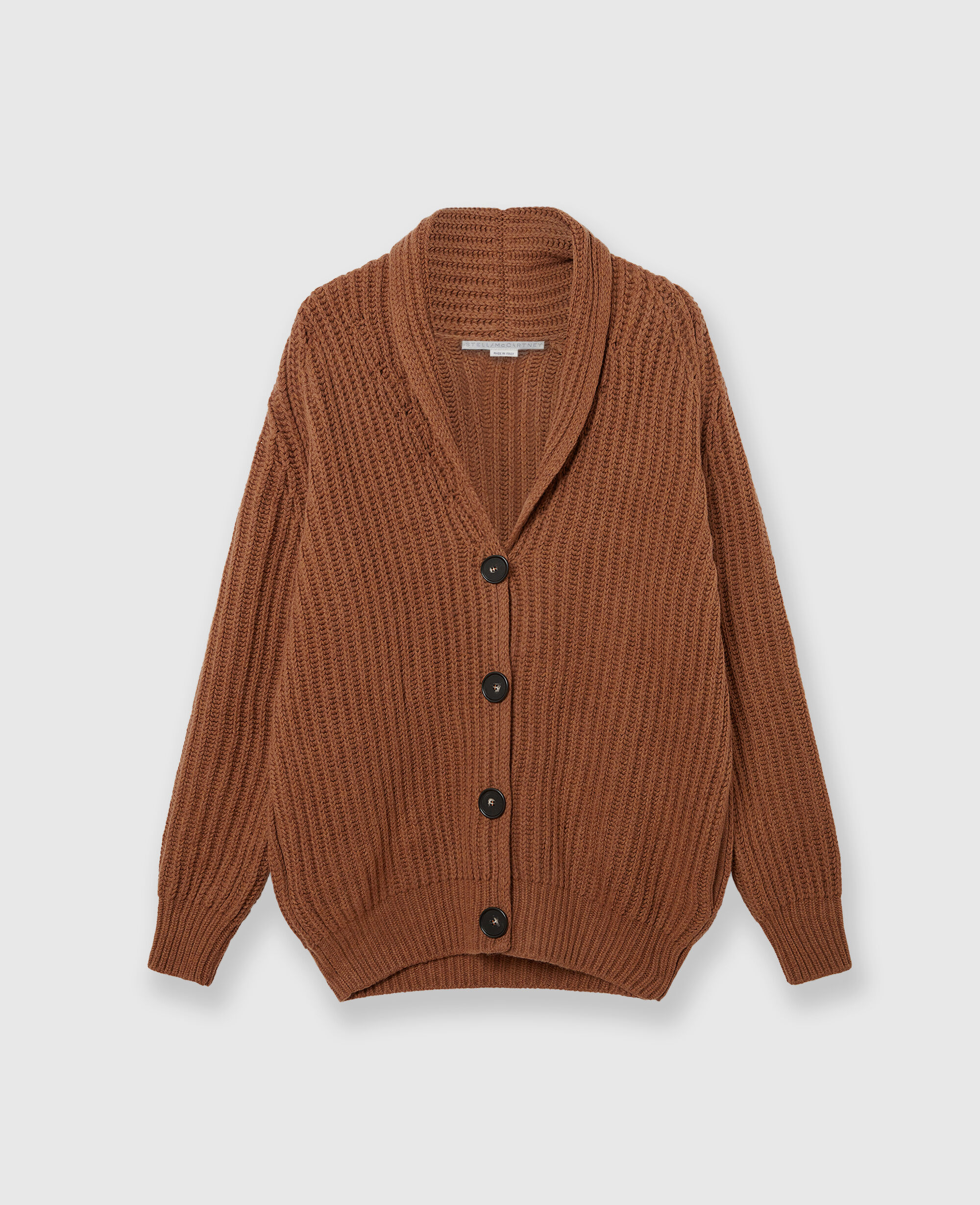 Women タバコ オーバーサイズ リブ Vネック カーディガン | Stella McCartney JP