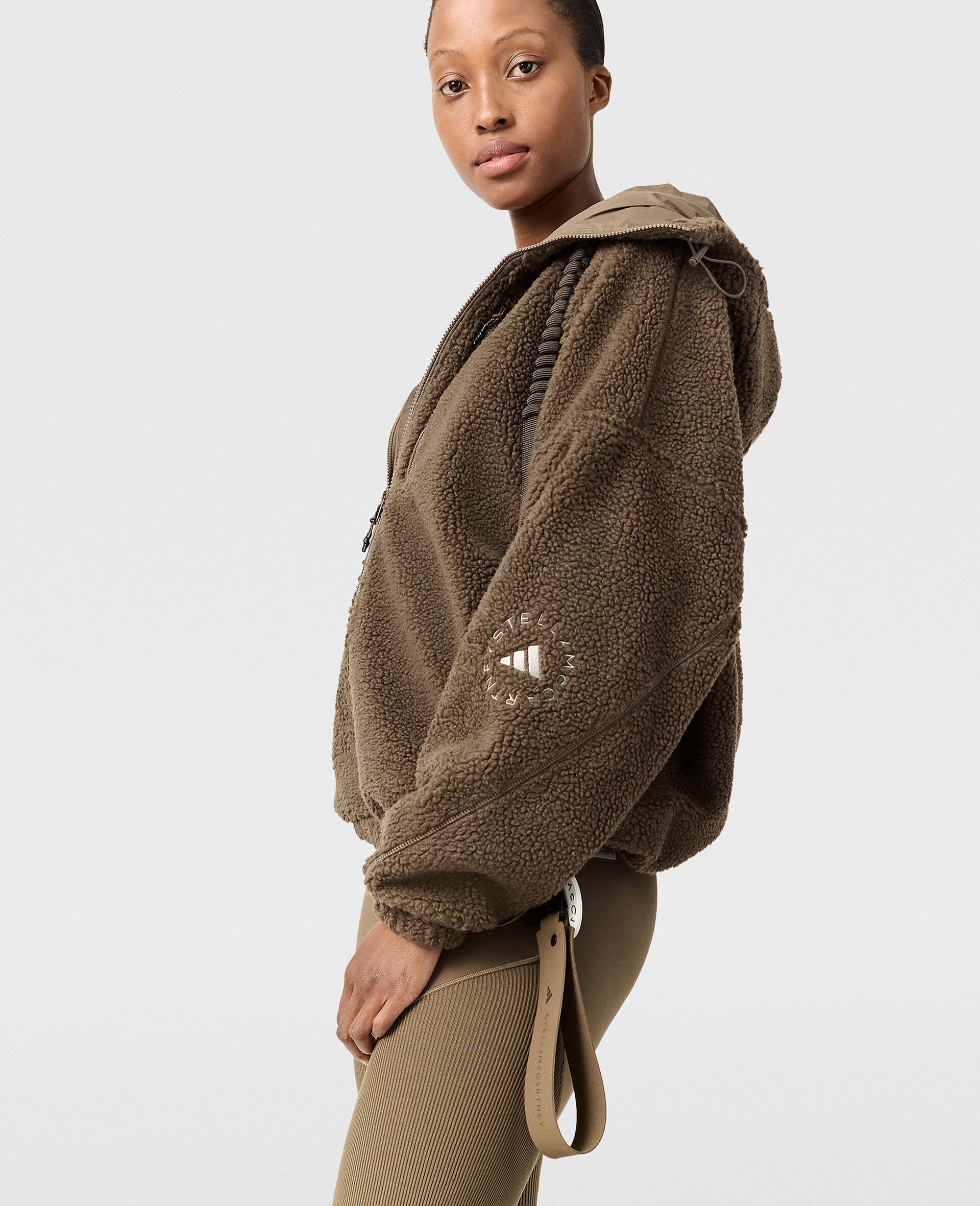 TrueNature Full-Zip Hooded Fleece-Brown-medium