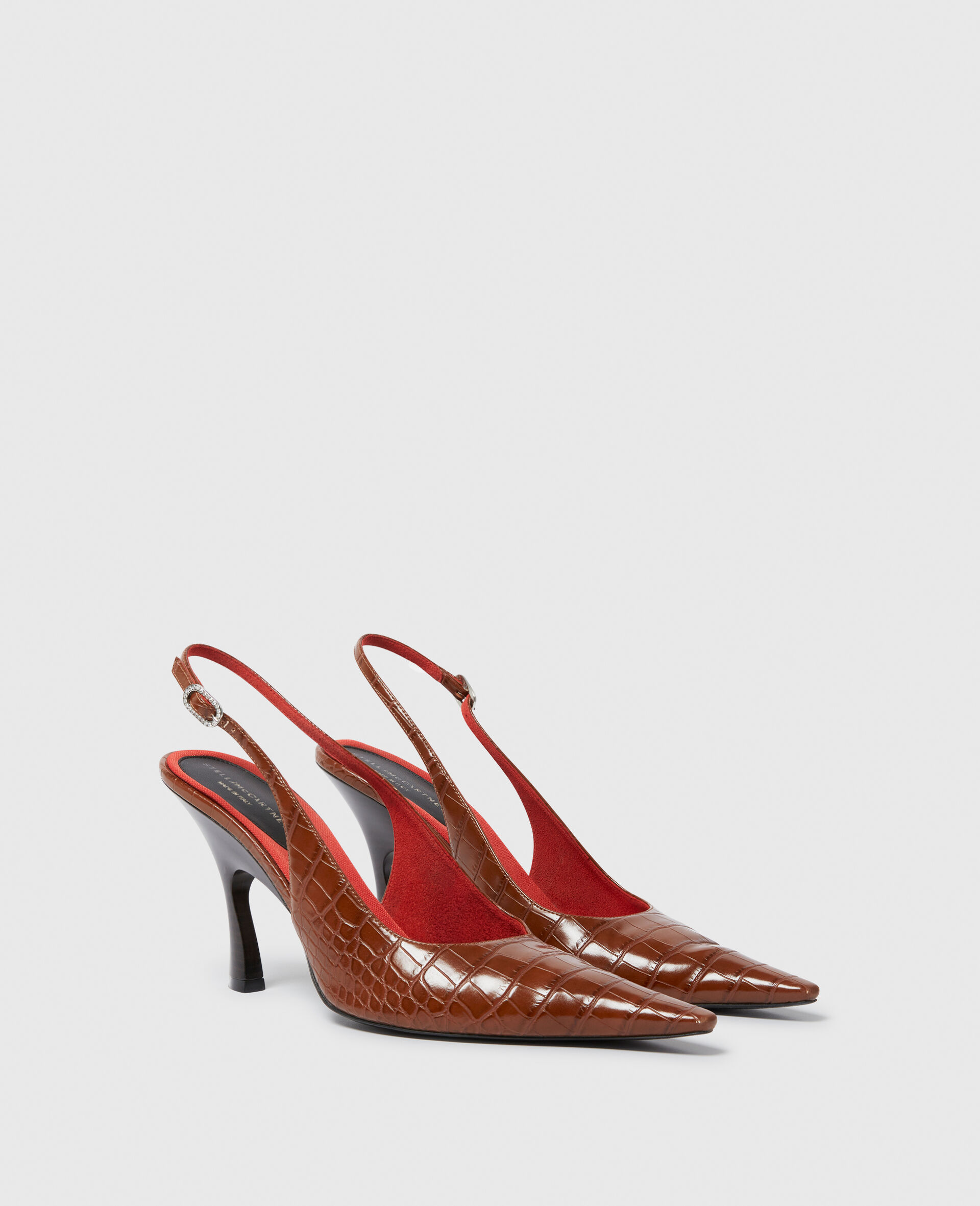 Elsa Pointed Toe Slingbacks-White-large image number 1