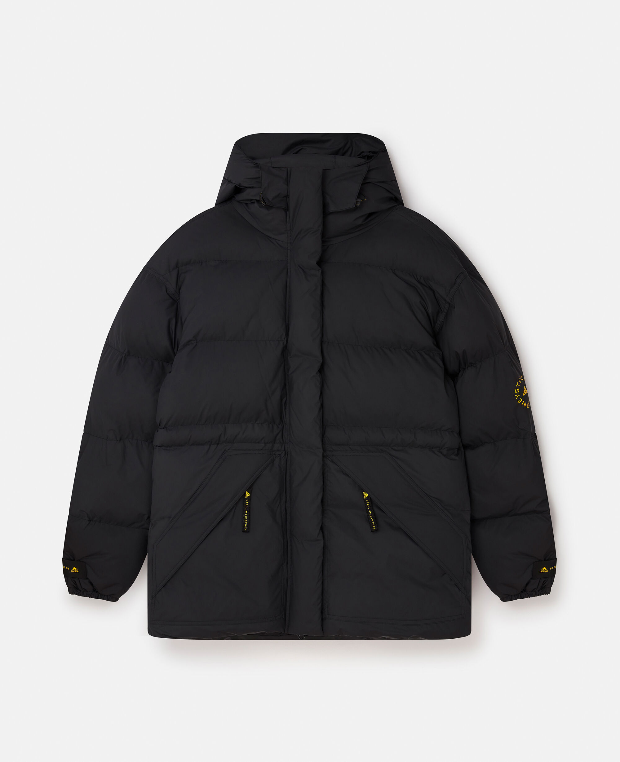 Women Black Mid Length Padded Winter Jacket Stella McCartney ES