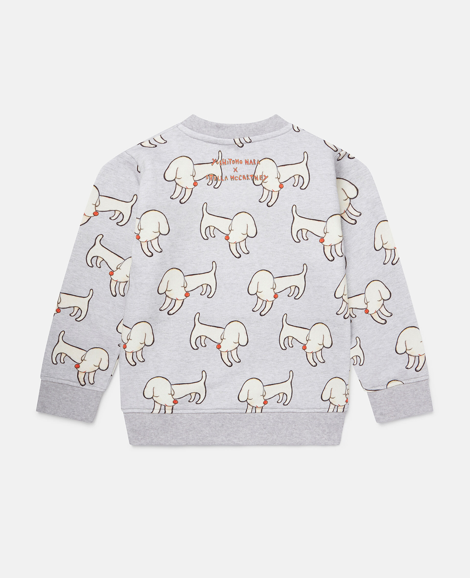 Lonesome Puppy Print Sweatshirt-Grey-large image number 1