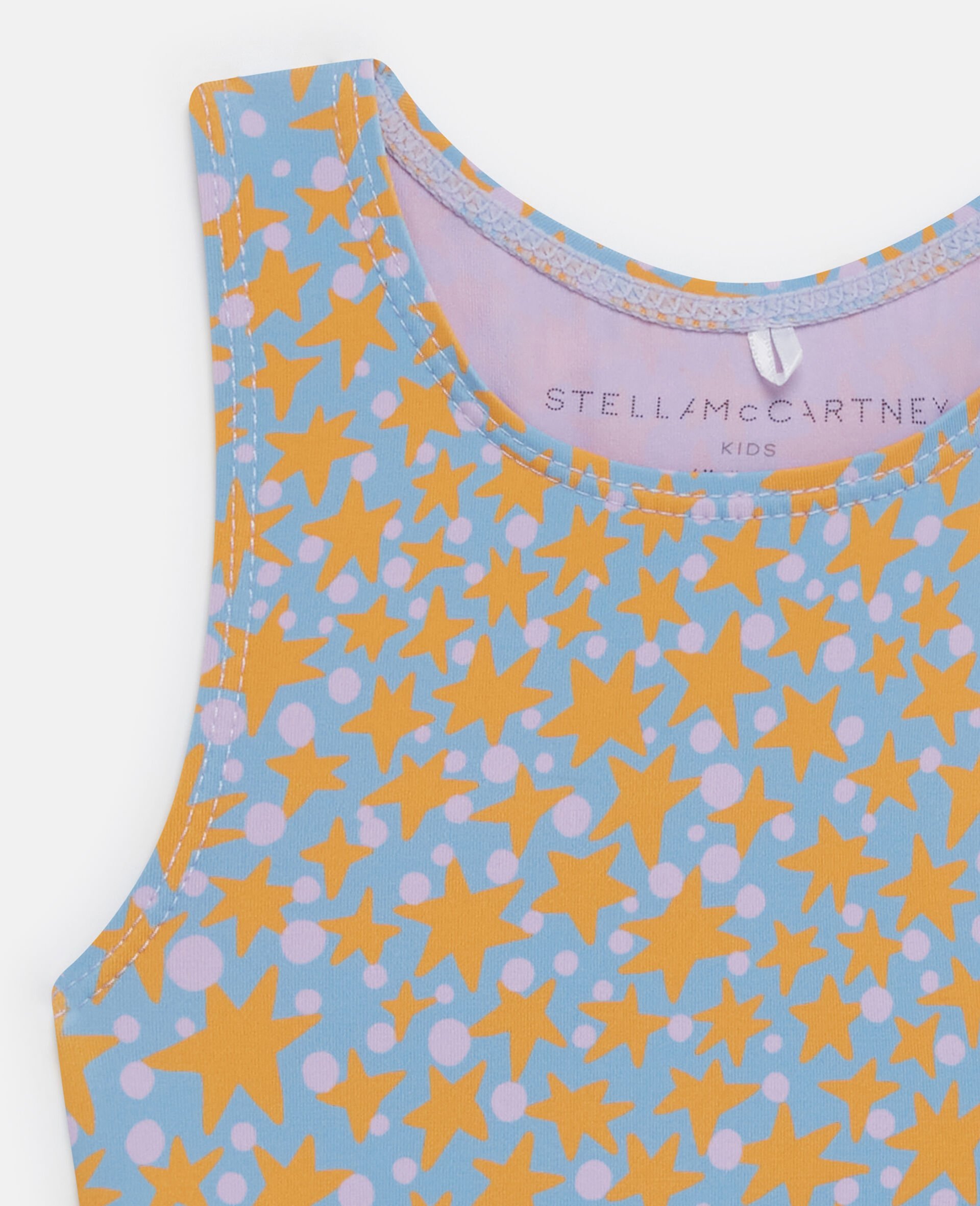 Starfish Print Swimsuit-Blue-medium